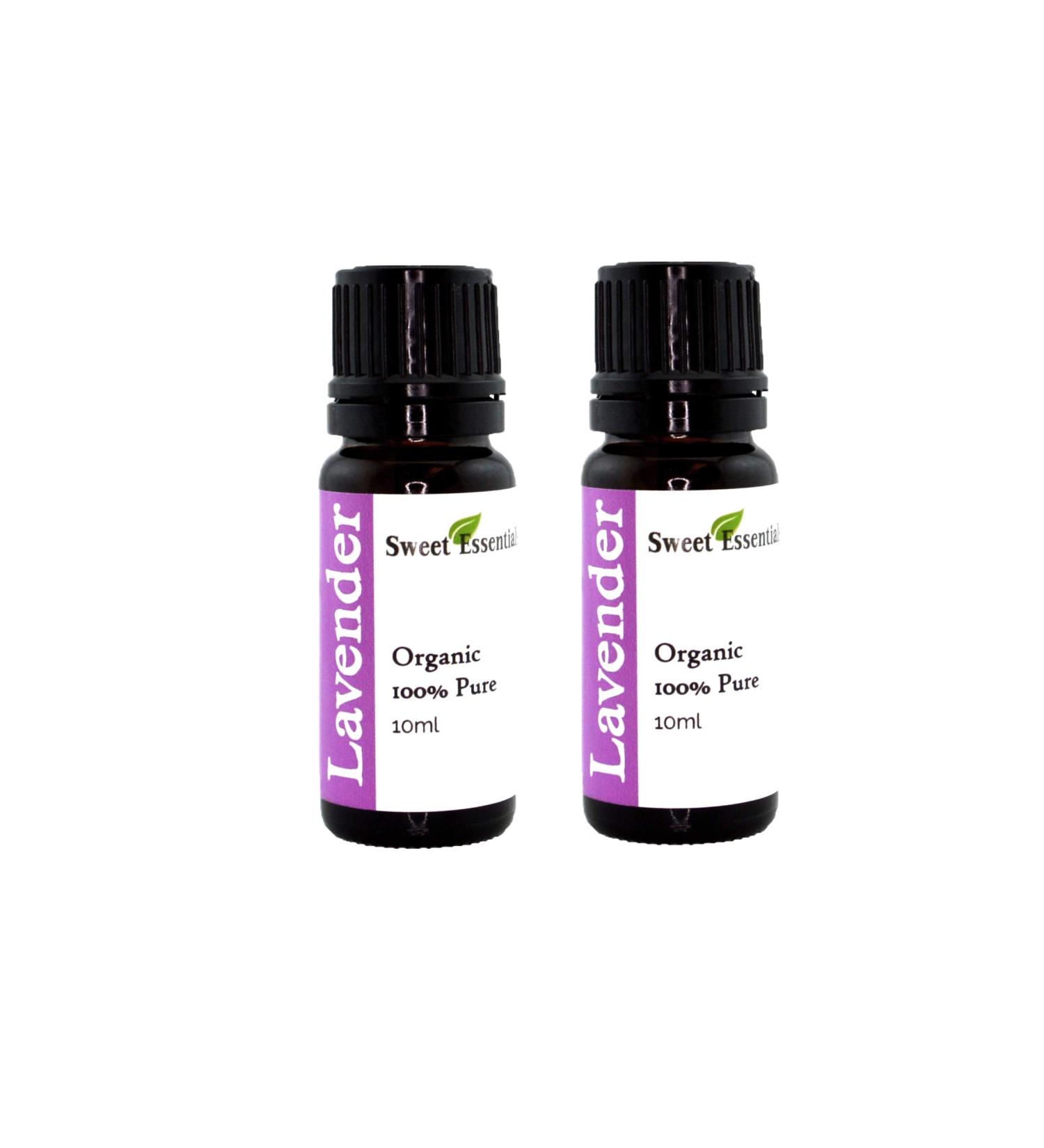 Premium Organic Lavender Essential Oil - 100% Pure Undiluted | Pack of 2 (10ML) | Therapeutic Grade | Aromatherapy | Imported from France - Buy Online on GoSupps.com