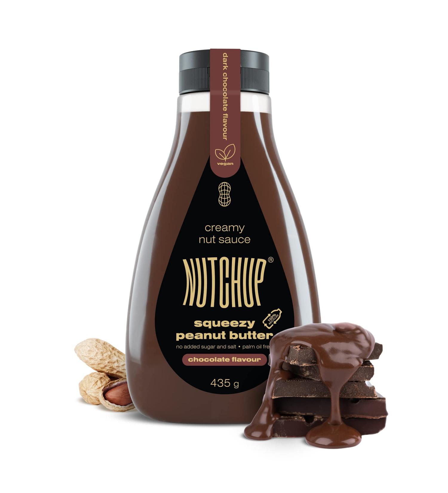 Nutchup | Creamy Peanut Butter in a Squeeze Bottle | Delicious Topping for Pancakes Waffles Ice Cream & More | 435g Chocolate Delight - Shop Now! - Buy Online on GoSupps.com