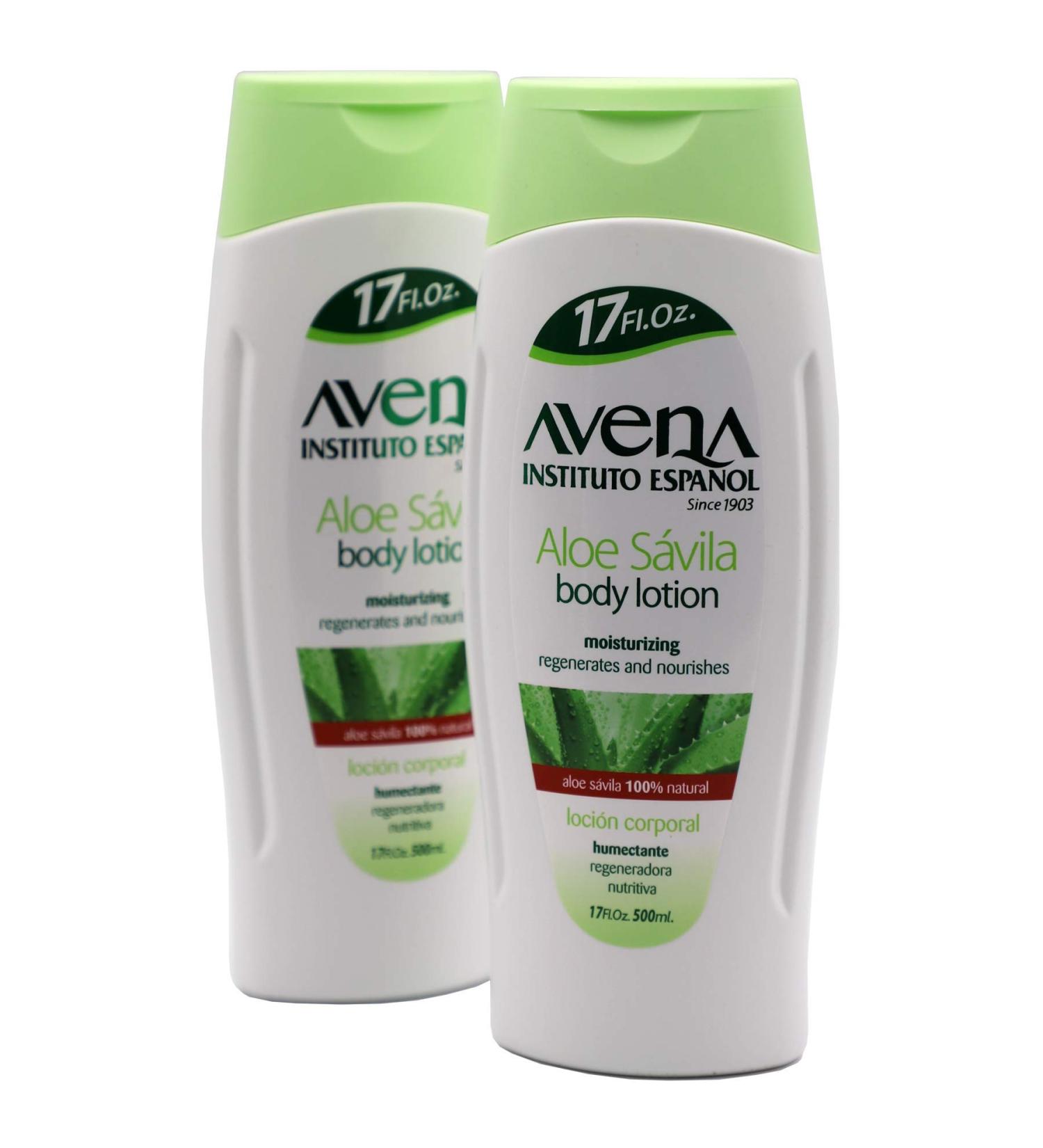 Avena Instituto Espanol Aloe Savila Body Lotion Moisturizing Regenerates and Nourishes 2-pack Of 17 FL Oz each 2 Bottles. - Buy Online on GoSupps.com