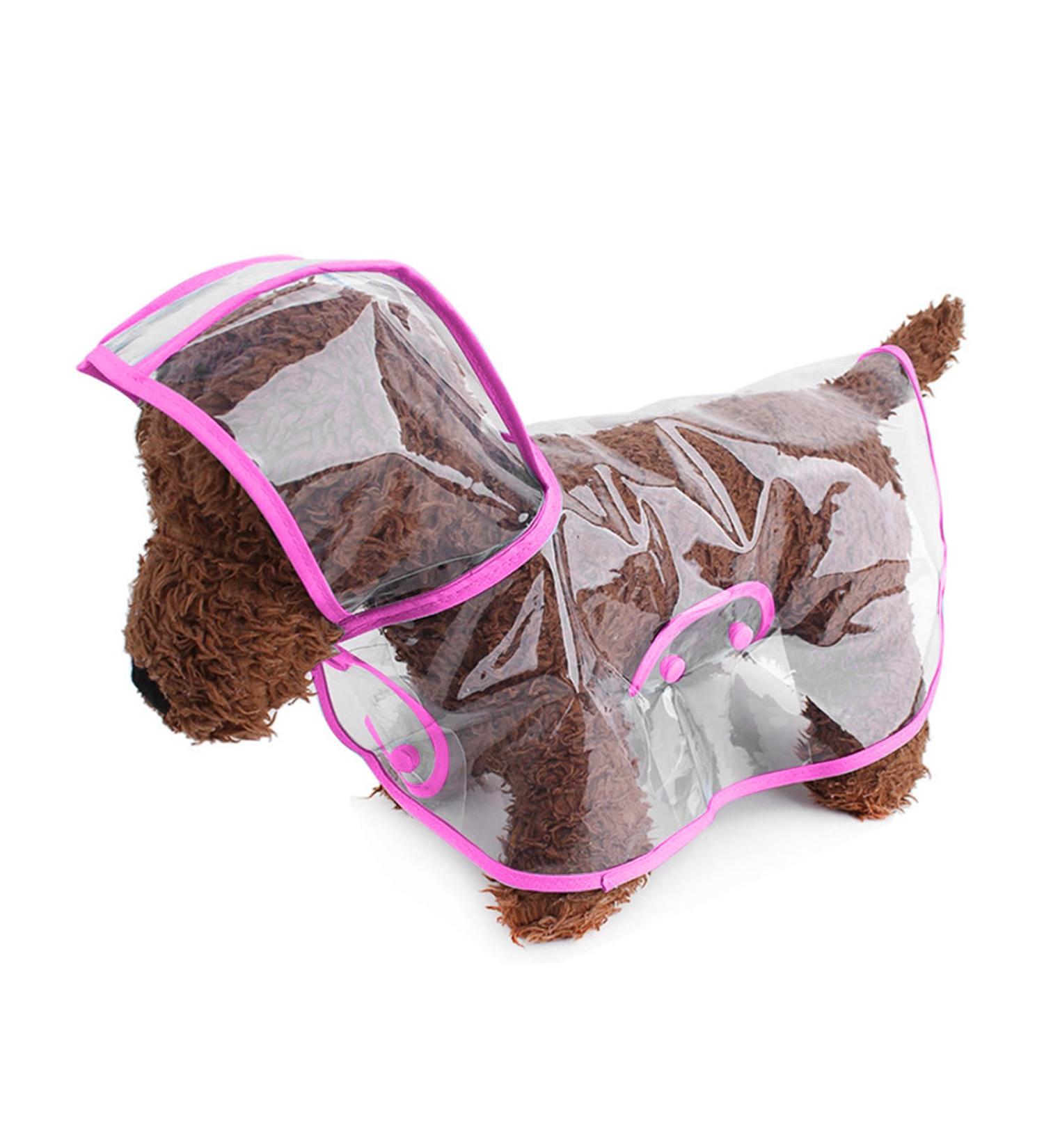 Buy Petcute Waterproof Dog Raincoat with Hood - Transparent Breathable XL Pink Coat for Medium & Large Dogs | Ideal Pet Gear - Buy Online on GoSupps.com