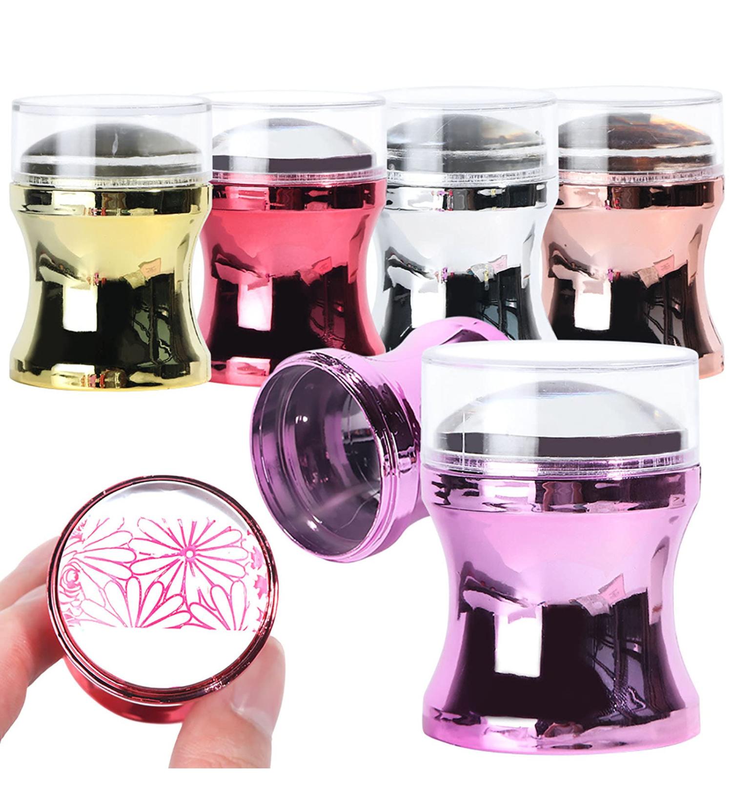 Shengping88 5pcs Clear Silicone Nail Stamper Set - Jelle Nail Art Tools for Perfect Prints & Transfers - Buy Online on GoSupps.com