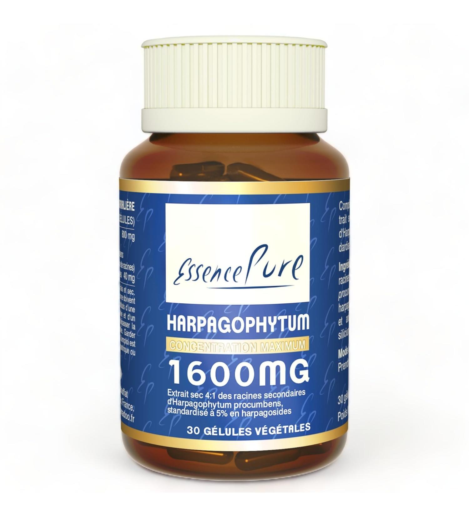 Harpagophytum Extra Strong Pure Essence | Natural Anti-Inflammatory | Exclusive Formula 5% Harpagosides | Highly Concentrated at 400mg | 30 Capsules | Api-Nature