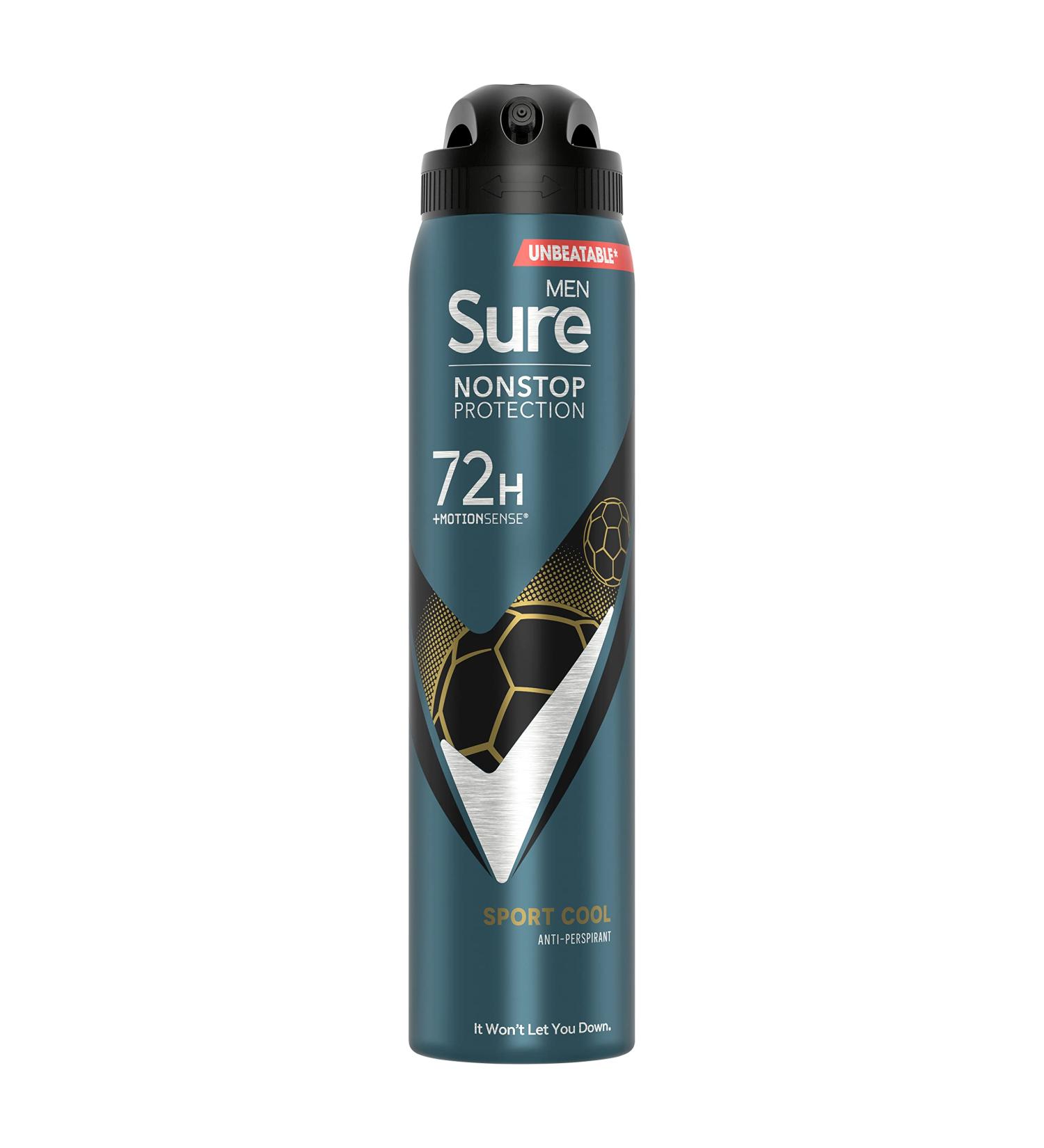 Sure Sport Cool Anti-perspirant 72h Protection 250ml Cool Wave 250 ml (Pack of 1) - Buy Online on GoSupps.com