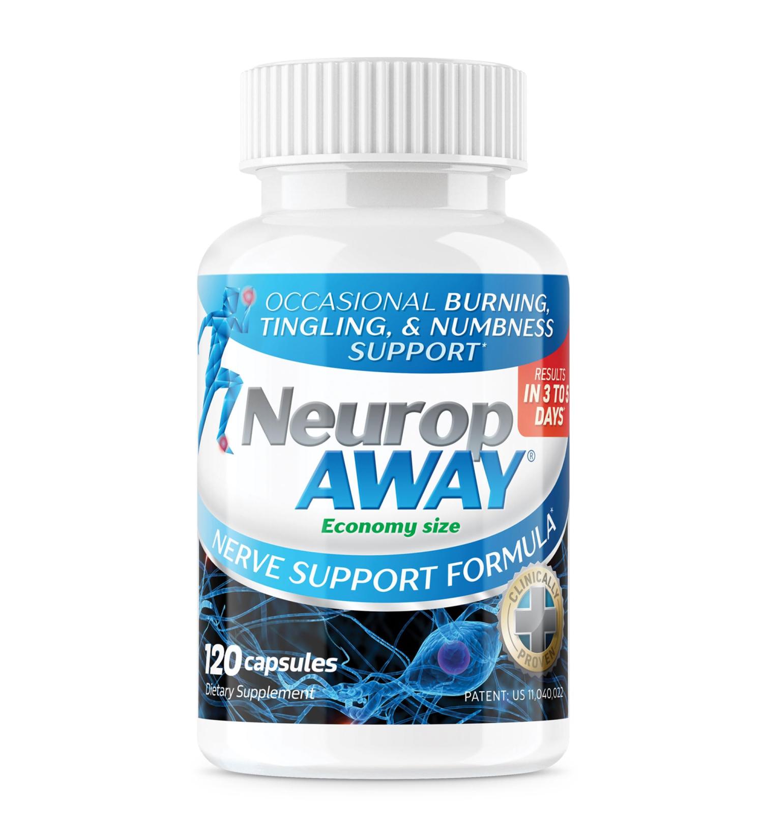 NeuropAWAY Nerve Support Supplement R-Alpha Lipoic Acid to Help Provide Nerve Relief and Health in as Little as 5 Days Acetyl-L-Carnitine Taruine Vitamin B12 L-Citrulline 120 Capsules 120 Count (Pack of 1) - Buy Online on GoSupps.com