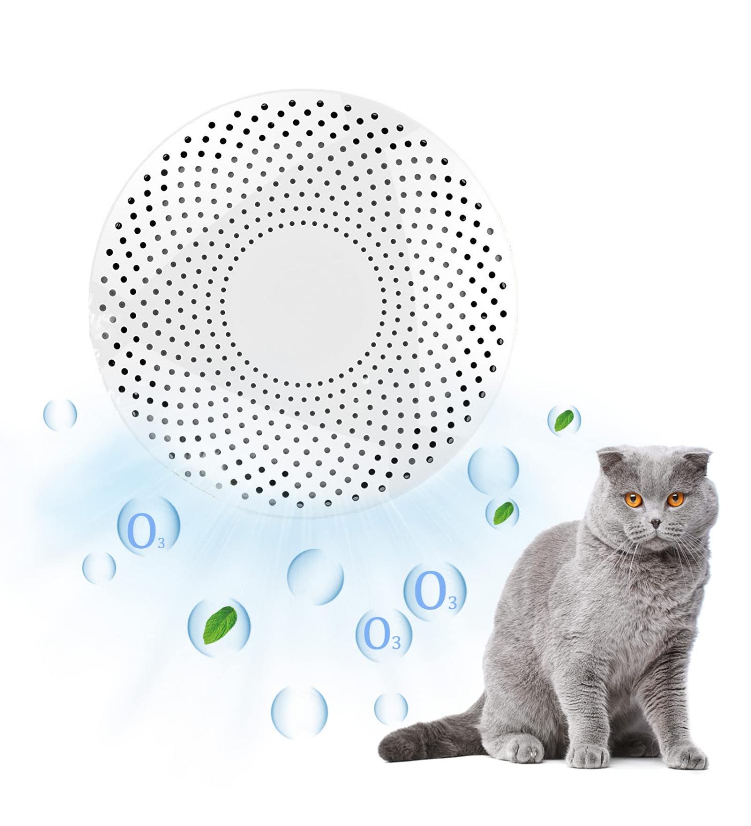 Mknzome Cat Litter Deodorizer - Intelligent Odor Eliminator 99% Deodorization Air Purifier for Cat Toilets & Small Surfaces - Buy Online on GoSupps.com