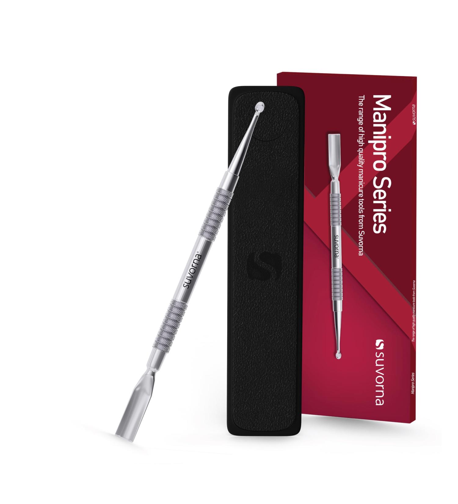 Suvorna Cuticle Pusher & Nail Cleaner | Gel Nail Polish Remover for Manicure & Pedicure | Stainless Steel Hand Foot & Nail Tools | Dual-Head Cuticle Care & Nail Care Tool for Salon Spa & Home Use - Buy Online on GoSupps.com