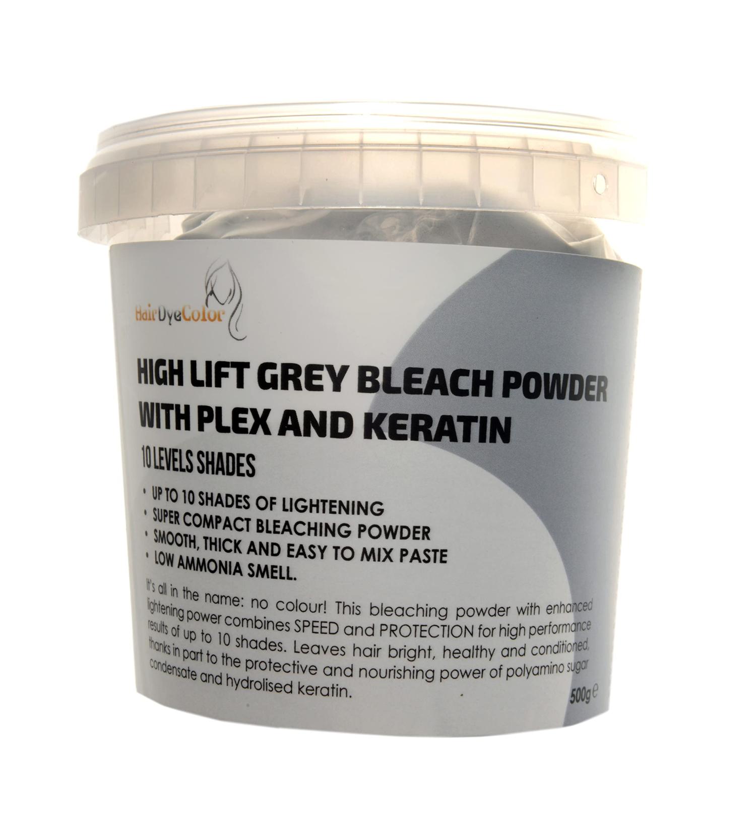 HIGH LIFT GREY HAIR BLEACH POWDER WITH PLEX AND KERATIN 10 LEVELS