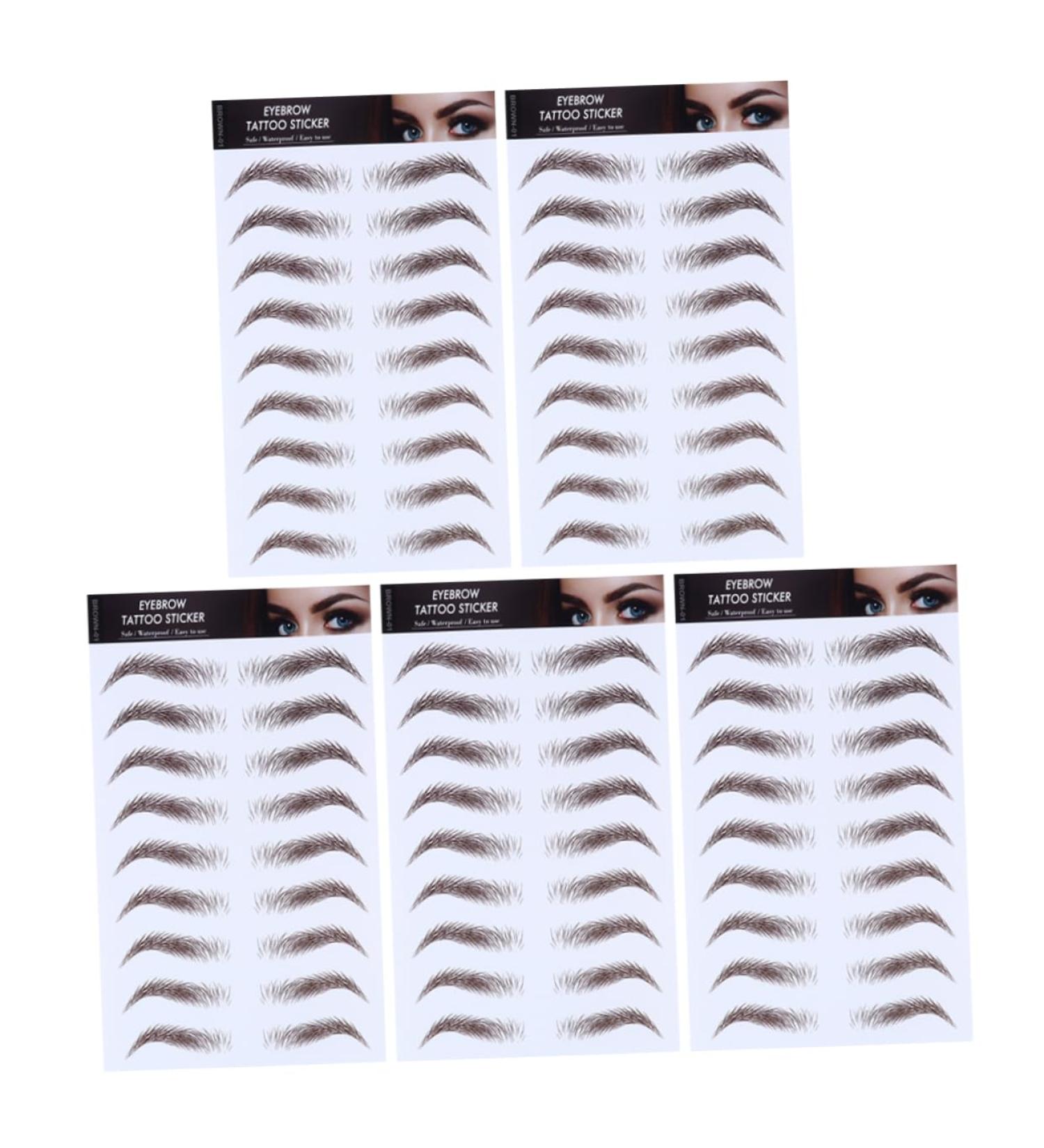Angoily 5pcs Eyebrow Stickers Eyebrow Grooming Shaping Makeup Sticker Imitation Eyebrow Artificial 6d Set - Buy Online on GoSupps.com
