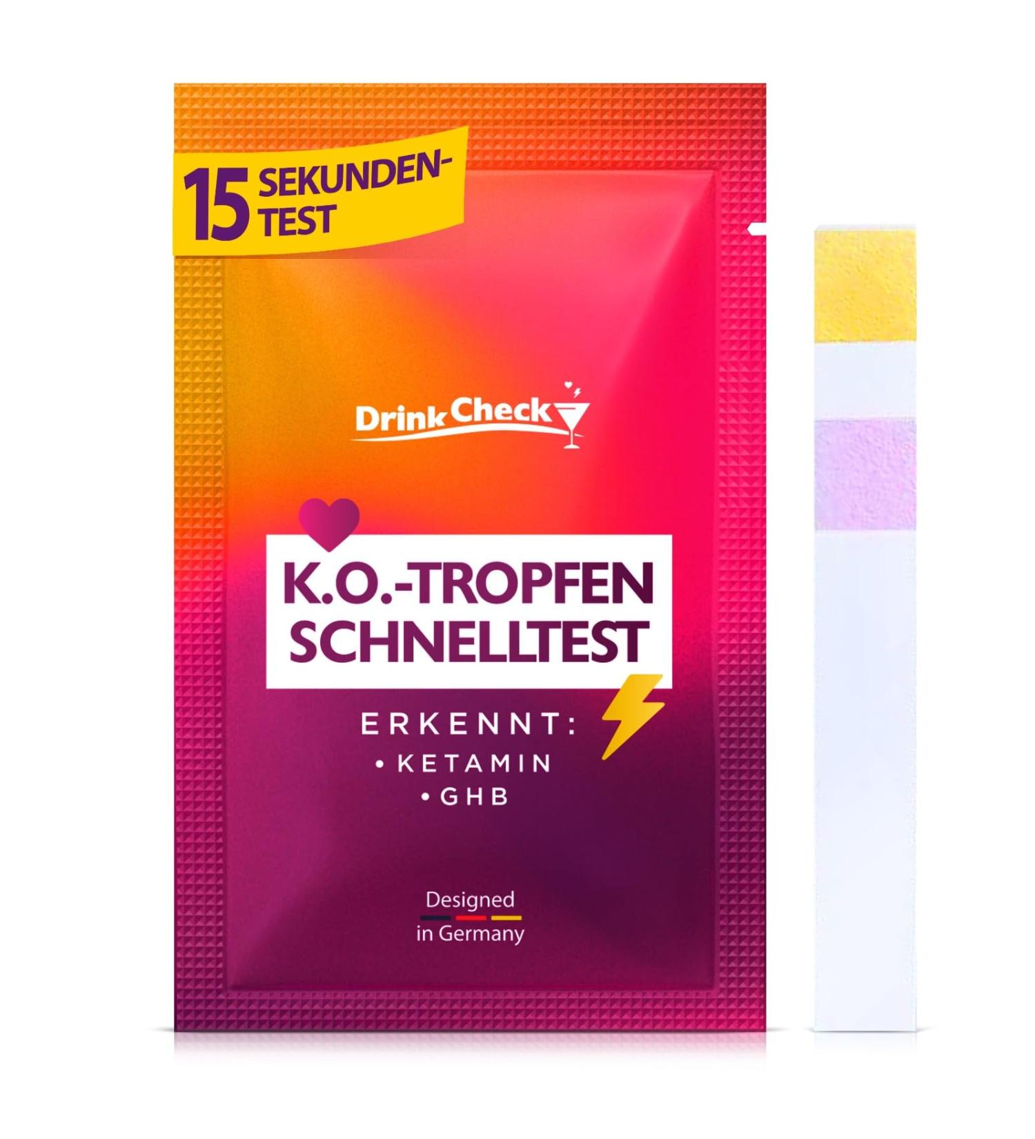 DrinkCheck KO Drop Test - Fast GHB & Ketamine Detection | Superior to Bracelets (1 Test) - Shop Now! - Buy Online on GoSupps.com