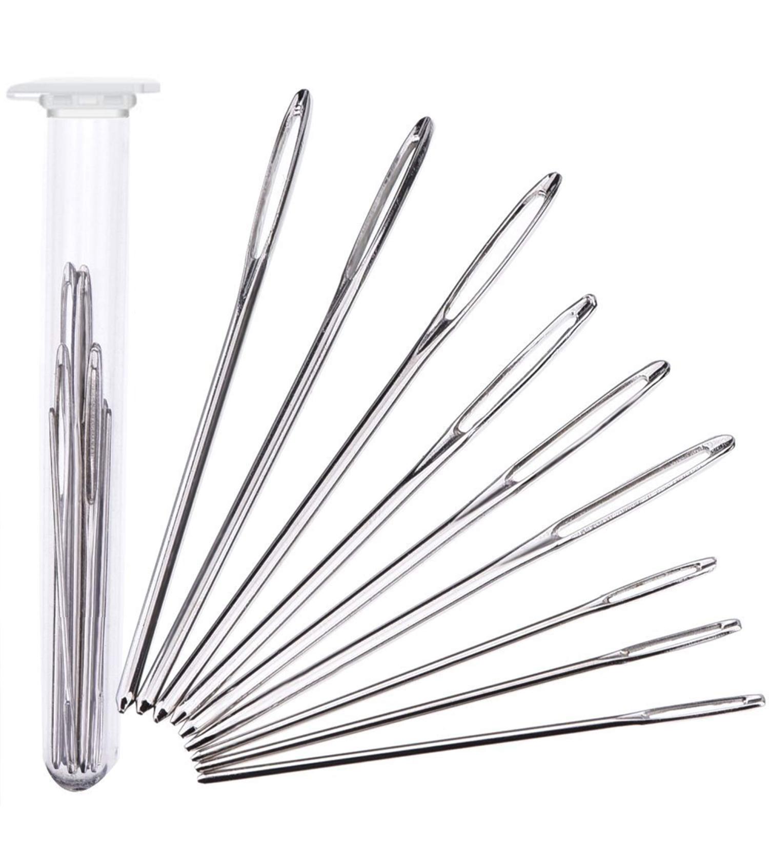 9 Pcs Large Eye Blunt Sewing Needles Tapestry Stainless Steel Yarn Knitting Needles for Crochet Projects - 2'' 2.3'' 2.7 - Buy Online on GoSupps.com