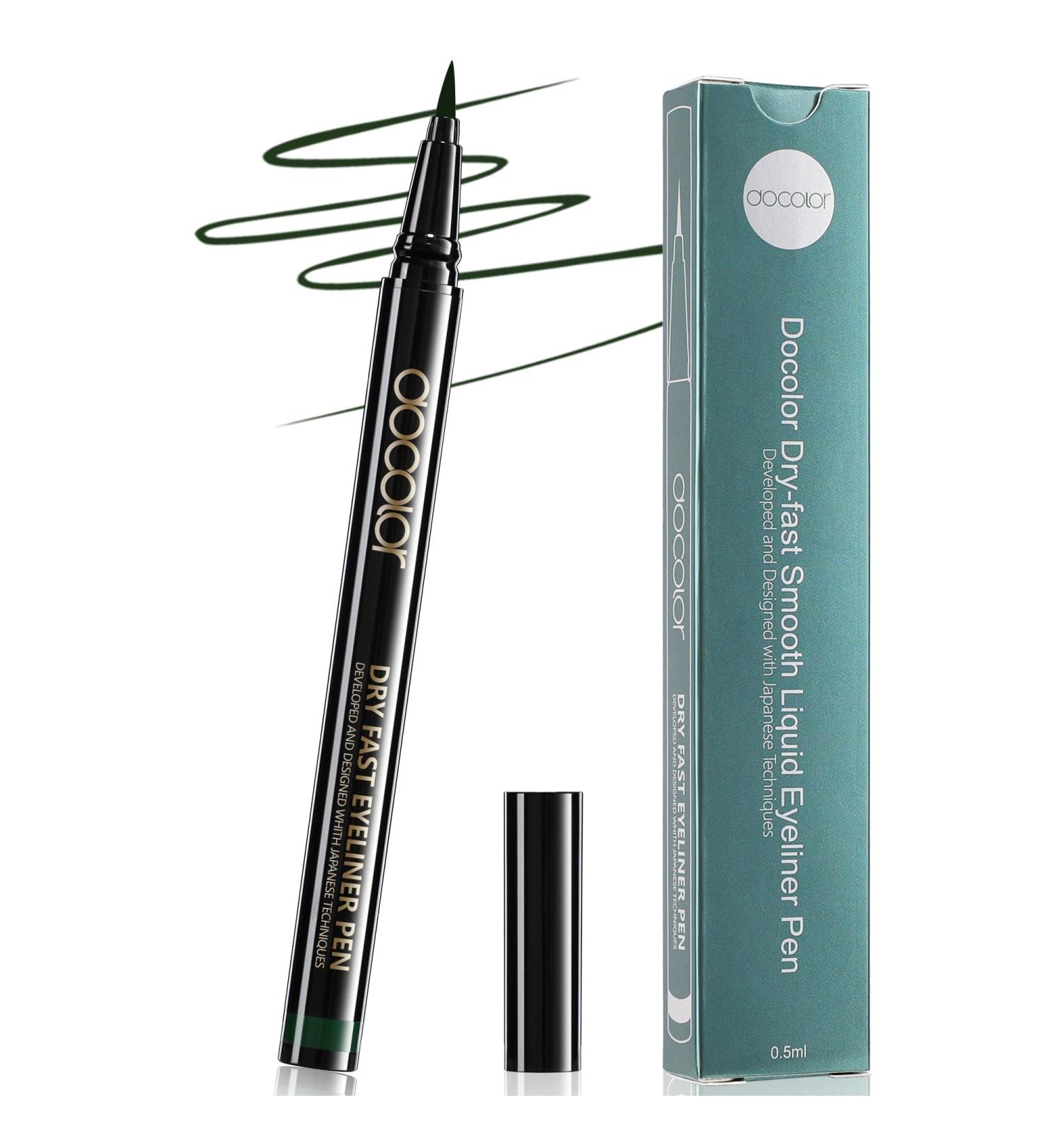  Docolor Docolor Green Waterproof Liquid Eyeliner Colour Precision Long-Lasting Formula Highly Pigmented Super Liner Perfect Slim Intense - Buy Online on GoSupps.com