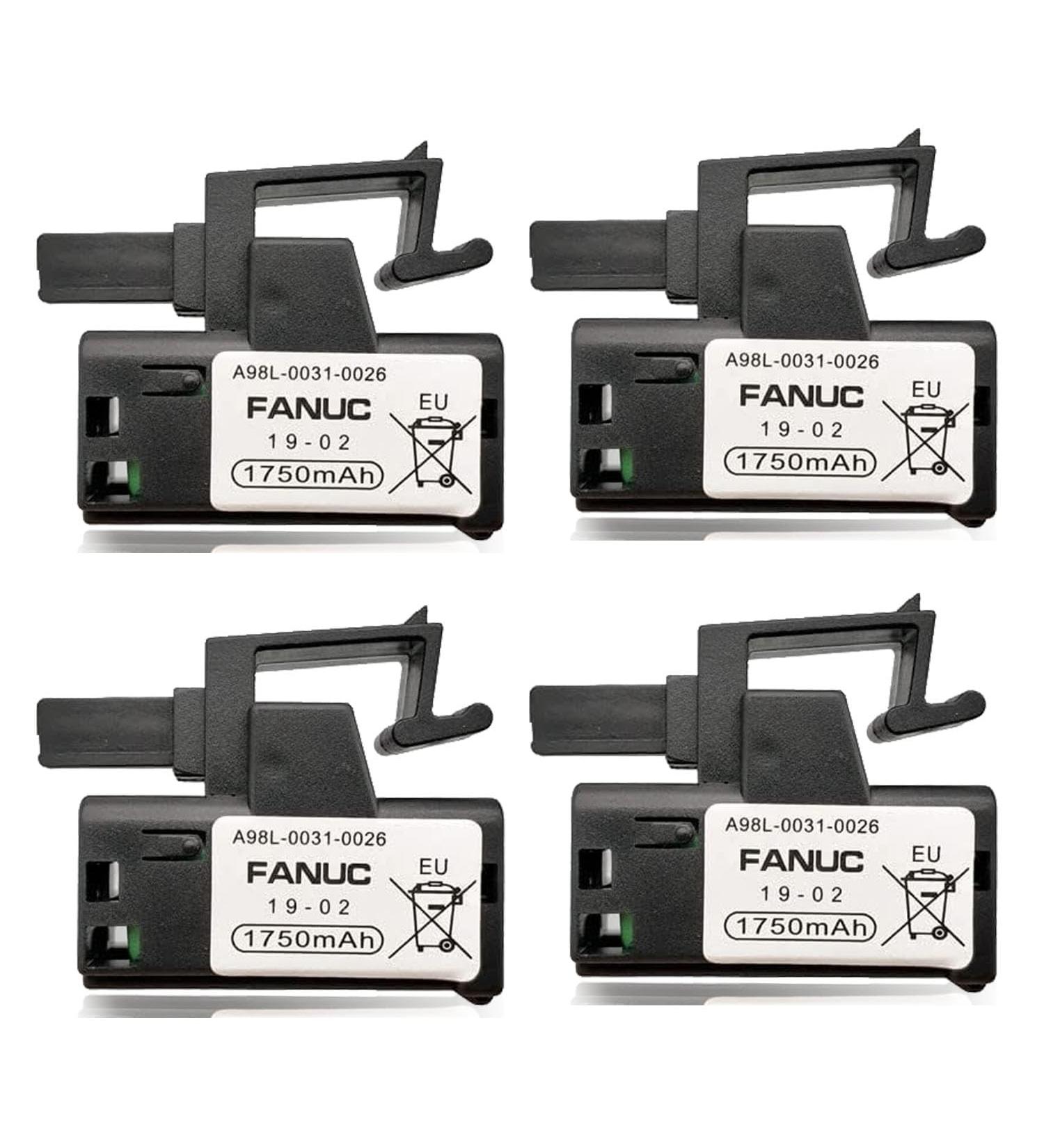 4 Pack 3V 1750mAh A98L-0031-0026 PLC Battery for FANUC | Non-Rechargeable Fast Shipping Worldwide - Buy Online on GoSupps.com