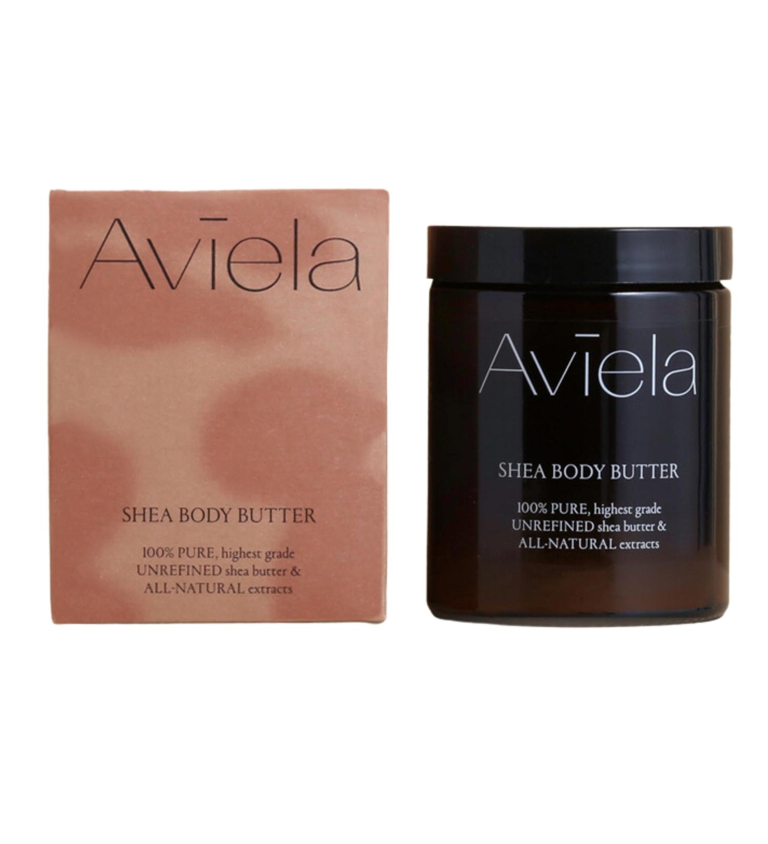 Aviela Shea Body Butter to Moisturise Dry Skin for a Radiant Glow for Use All Over the Body Suitable or All Skin Types 180ml - Buy Online on GoSupps.com