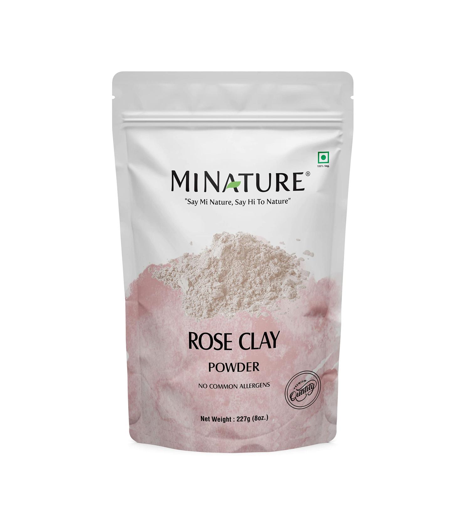 Mi Nature Rose Clay Powder 8 oz - Pink Kaolin Clay for Face Mask, Scrubs, Soaps & More | Suitable for All Skin Types | DIY Skin Care Essential - Buy Online on GoSupps.com