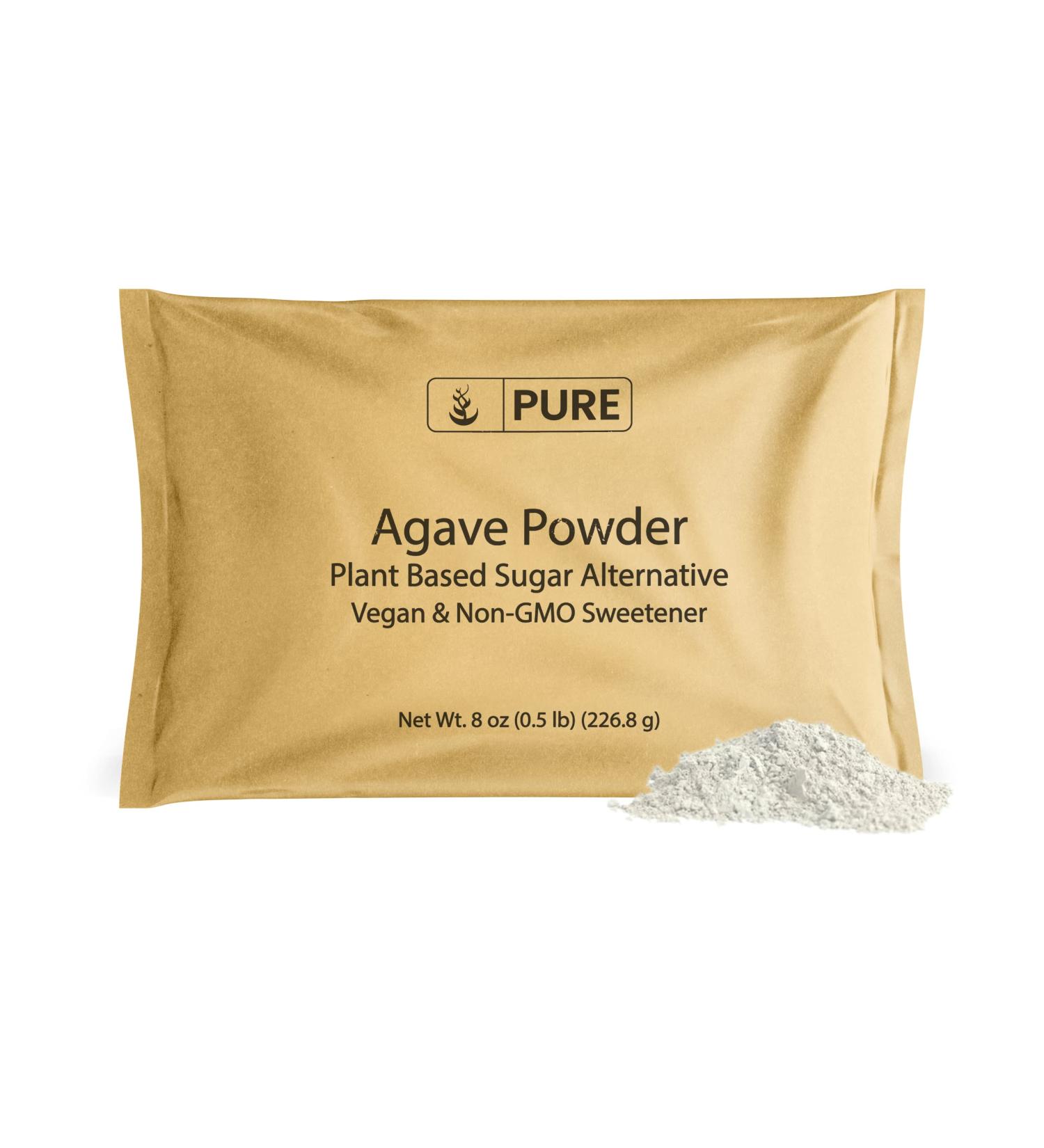Organic Agave Powder (8 oz) - Vegan Sweetener for Drinks & Recipes | Pure Ingredients | 1 Pack - Buy Online on GoSupps.com