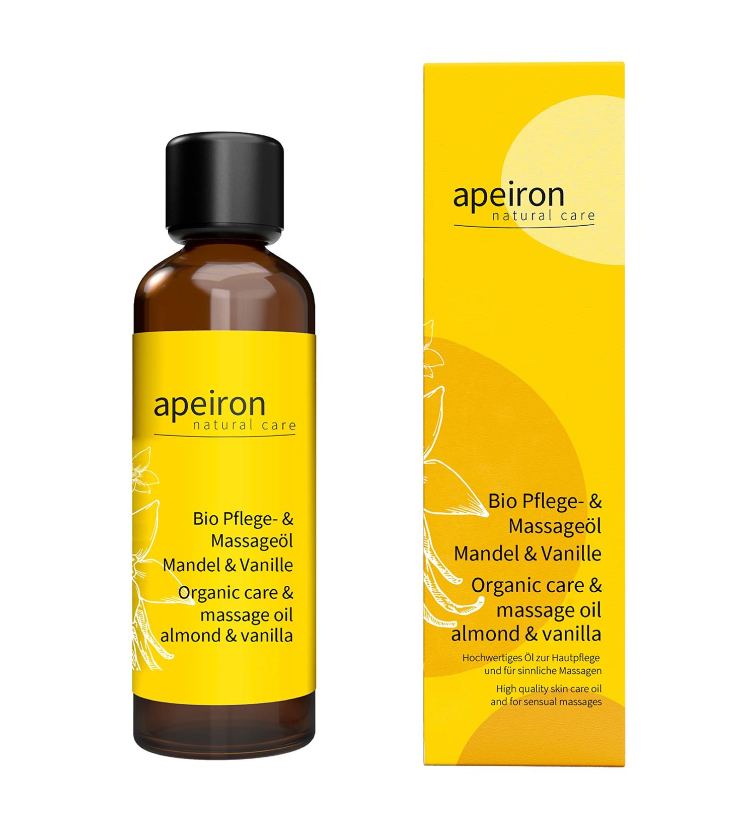 Organic Massage Oil 75ml - Relaxing Almond & Vanilla Fragrance - Nourishing Body Oil with Valuable Minerals & Vitamins - Buy Online on GoSupps.com