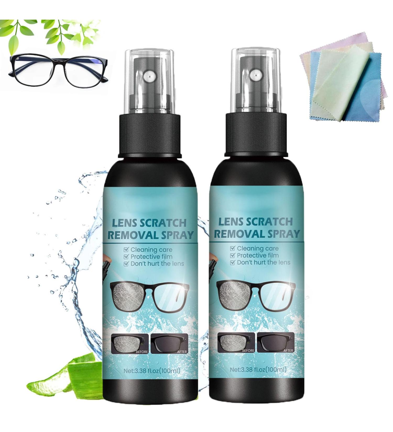 LONGLUAN Lens Scratch Remover Lens Scratch Remover for Eye Glasses Eyeglass Scratch Remover Sunglass Scratch Remover Glasses Lens Scratch Remover Eye Glass Cleaners Spray (2pcs) - Buy Online on GoSupps.com