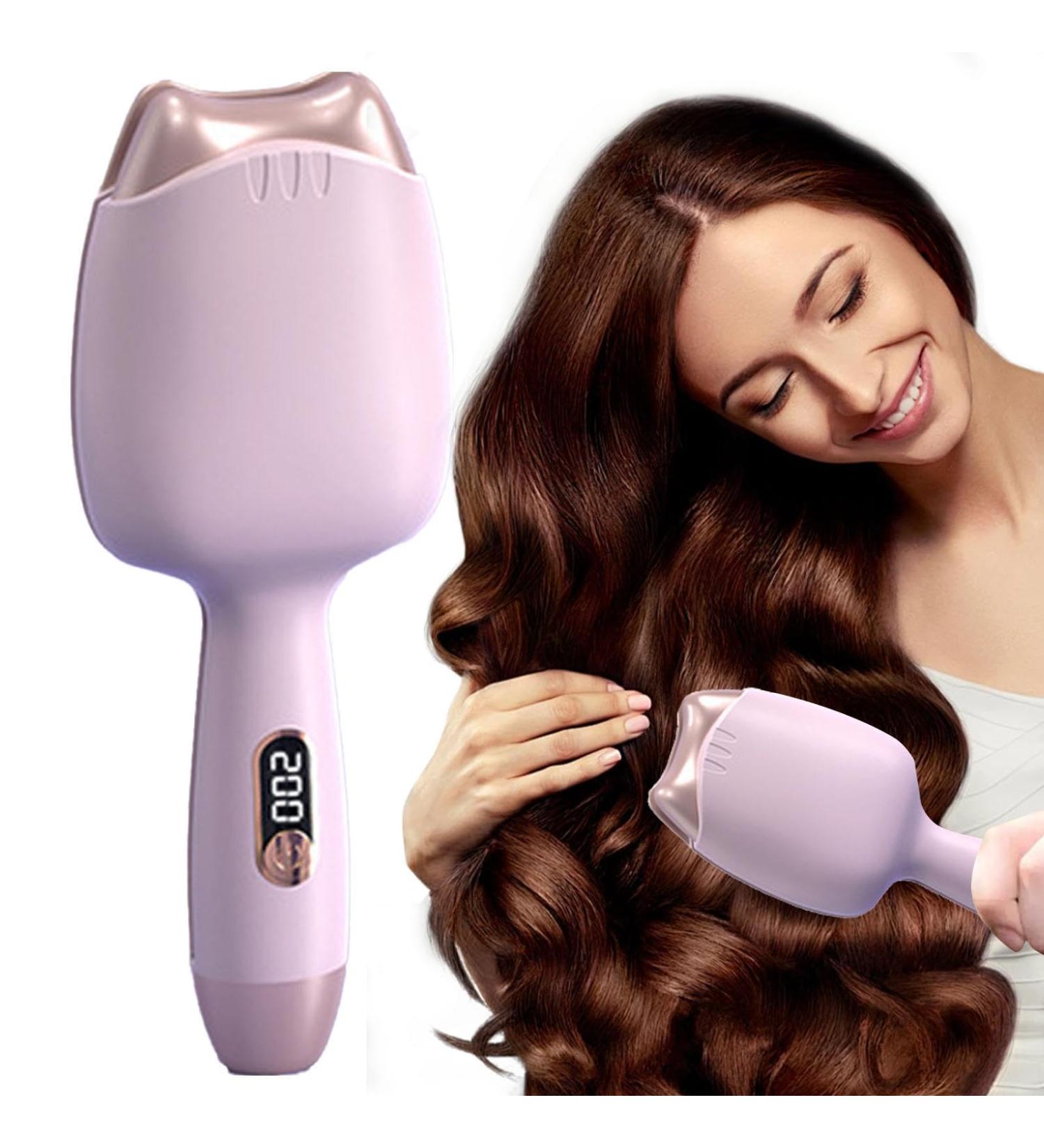 Generic Hair Crimper- 2 Barrel Ionic Crimper Beachy Wavy Hair Crimper Rapid Heating And Anti-Scald TechnologyCute Cat's Paw Design Ionic Curling Wand For Women Temp Adjustment Pink US - Buy Online on GoSupps.com