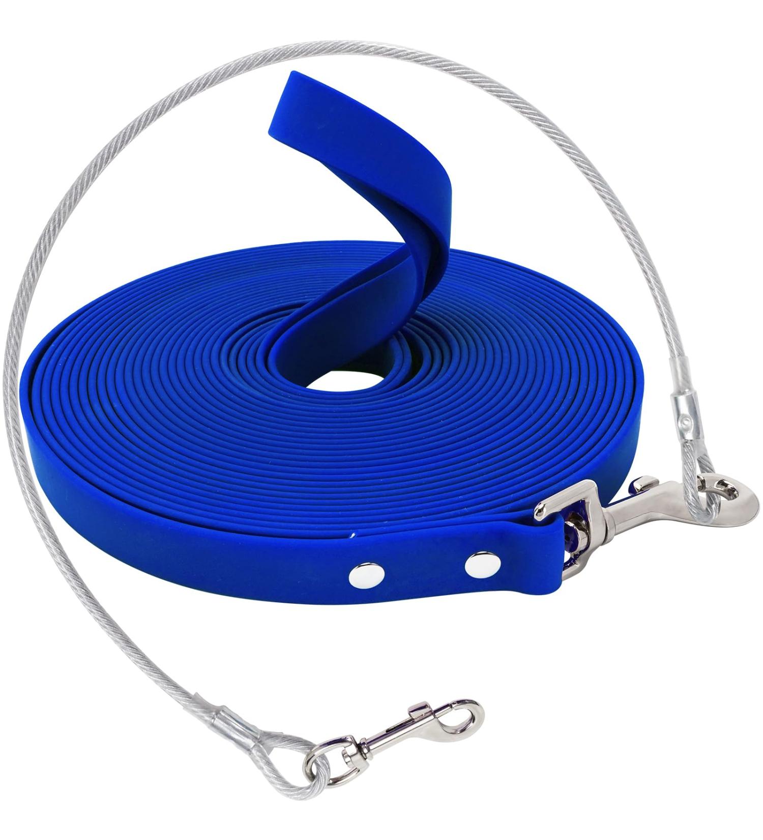 Shop Waterproof Drag Line for Dogs | Chew Proof Tie-Out 3-30m | Durable Leash for All Dog Sizes - 5m Blue - Buy Online on GoSupps.com