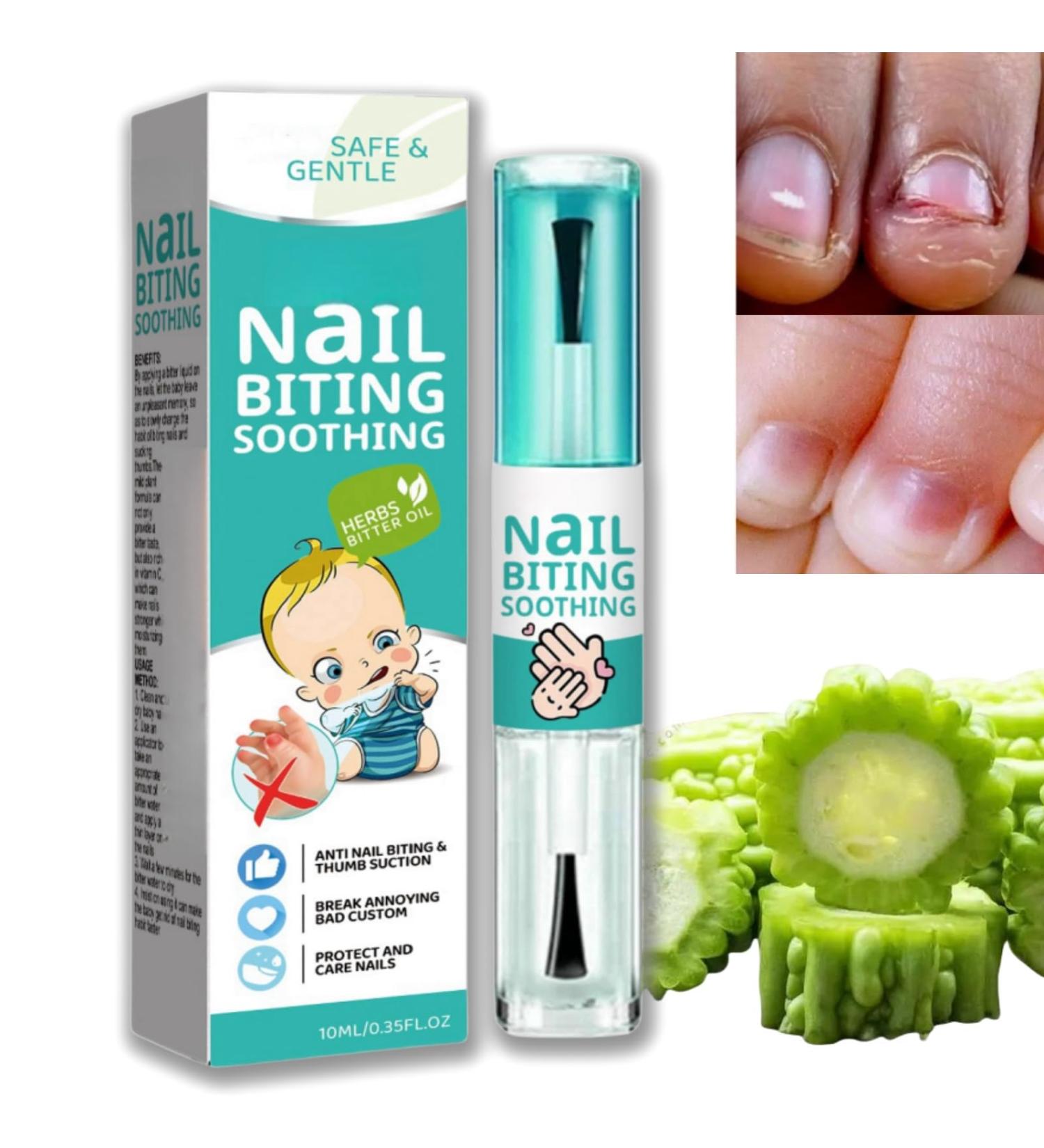 Anti Nail Biting Polish 2-In-1 Stop Biting Nails Double Head Stop&Grow Nail Biting Stop Biting Nails Nail Biting Prevention Clear Nail Varnish Acting Anti Nail Biting Nail Polish No Bite Nail Polish - Buy Online on GoSupps.com