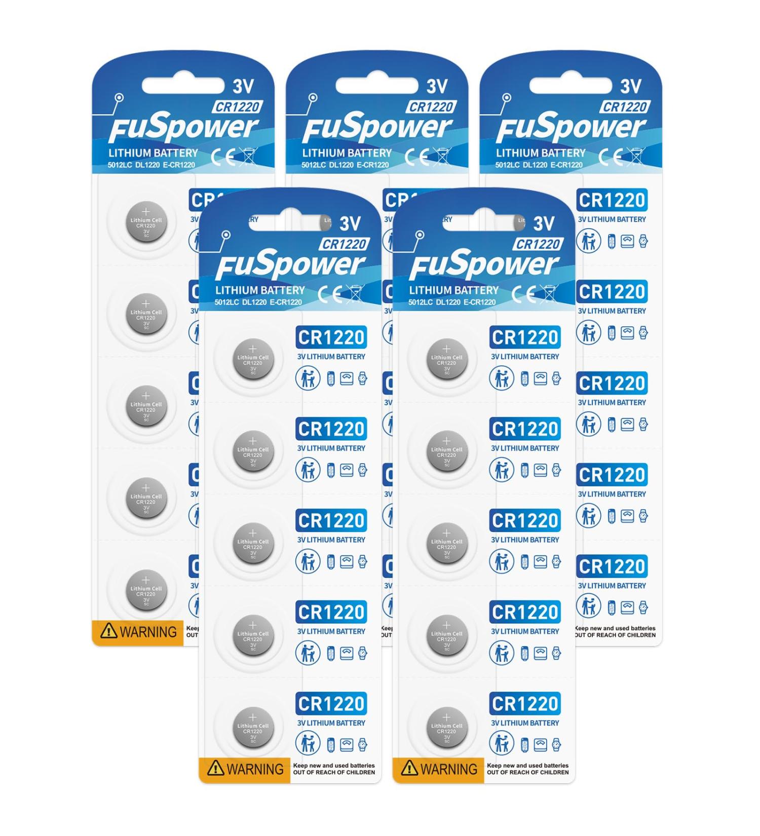 CR1220 3V Lithium Battery ECR1220 DL1220 5012LC 1220 3V Lithium Coin Cell Batteries for Watch 25pcs - Buy Online on GoSupps.com