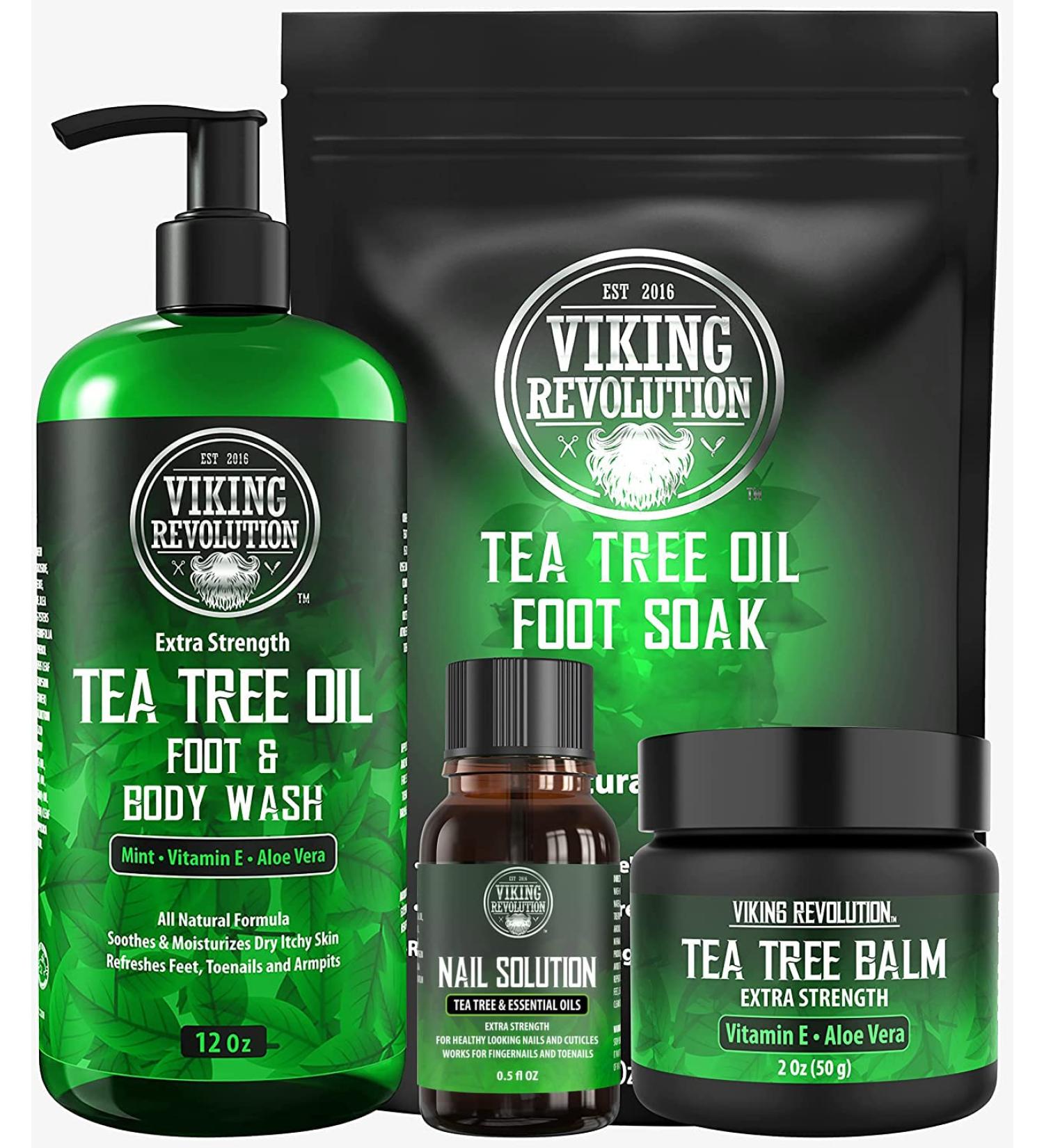 Tea Tree Foot Soak Kit - Extra Strength Treatment for Foot Fungus, Athlete's Foot, and Dry Cracked Feet - Buy Online on GoSupps.com