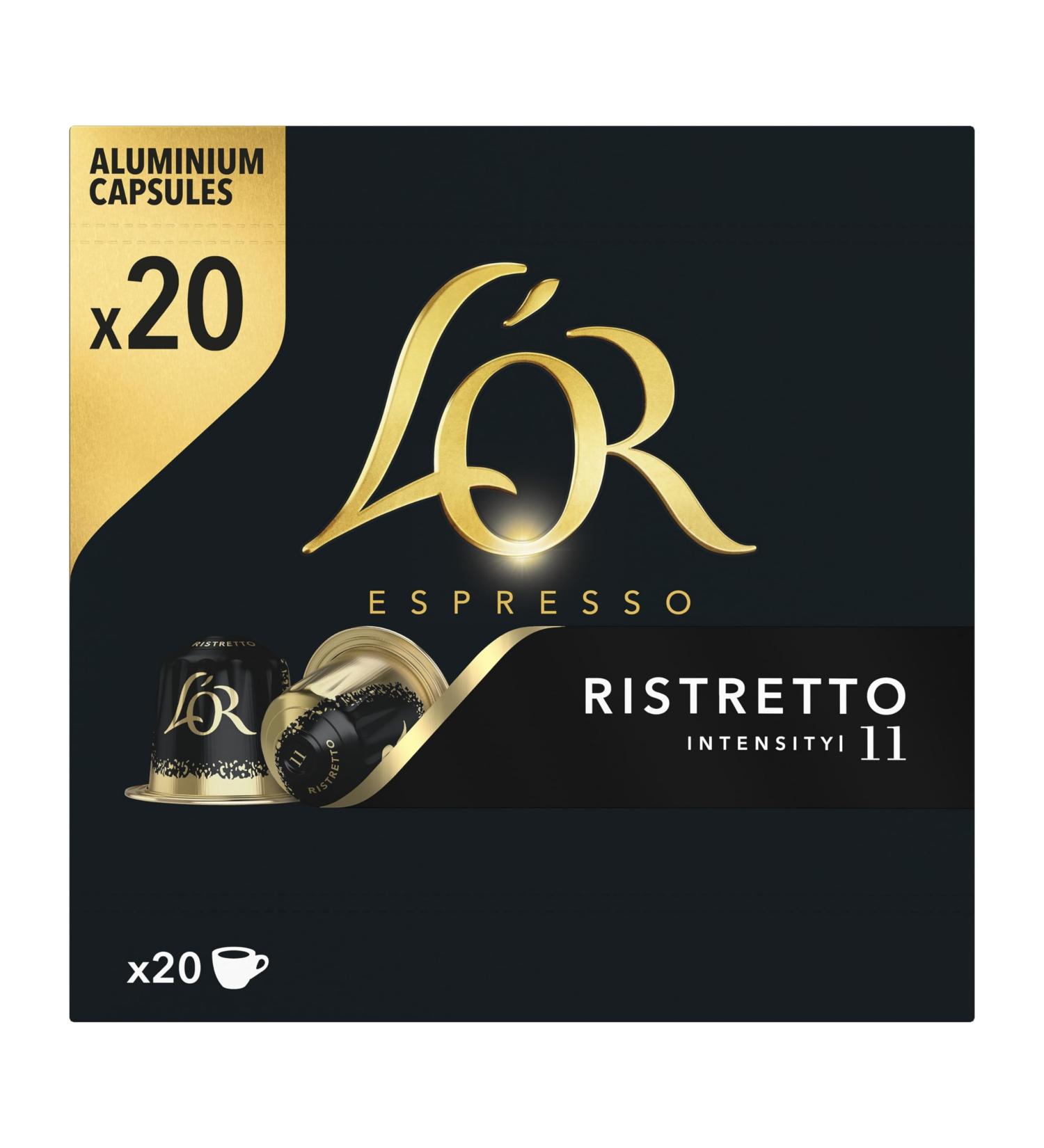 L'Or Espresso Coffee Ristretto Intensity 11 Aluminum Capsules Compatible with Nespresso Machines - Buy Online on GoSupps.com