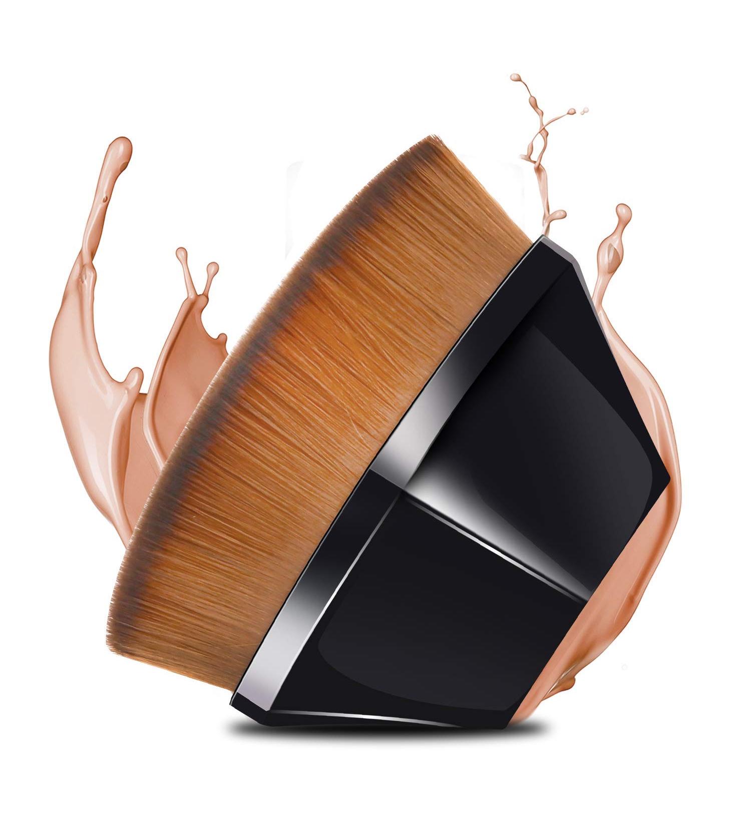 WENJING Makeup Brush Foundation Brush Flawless Brush Makeup Brushes with Portable Case for Blending Liquid Cream Flawless Powder Cosmetics Black - Buy Online on GoSupps.com