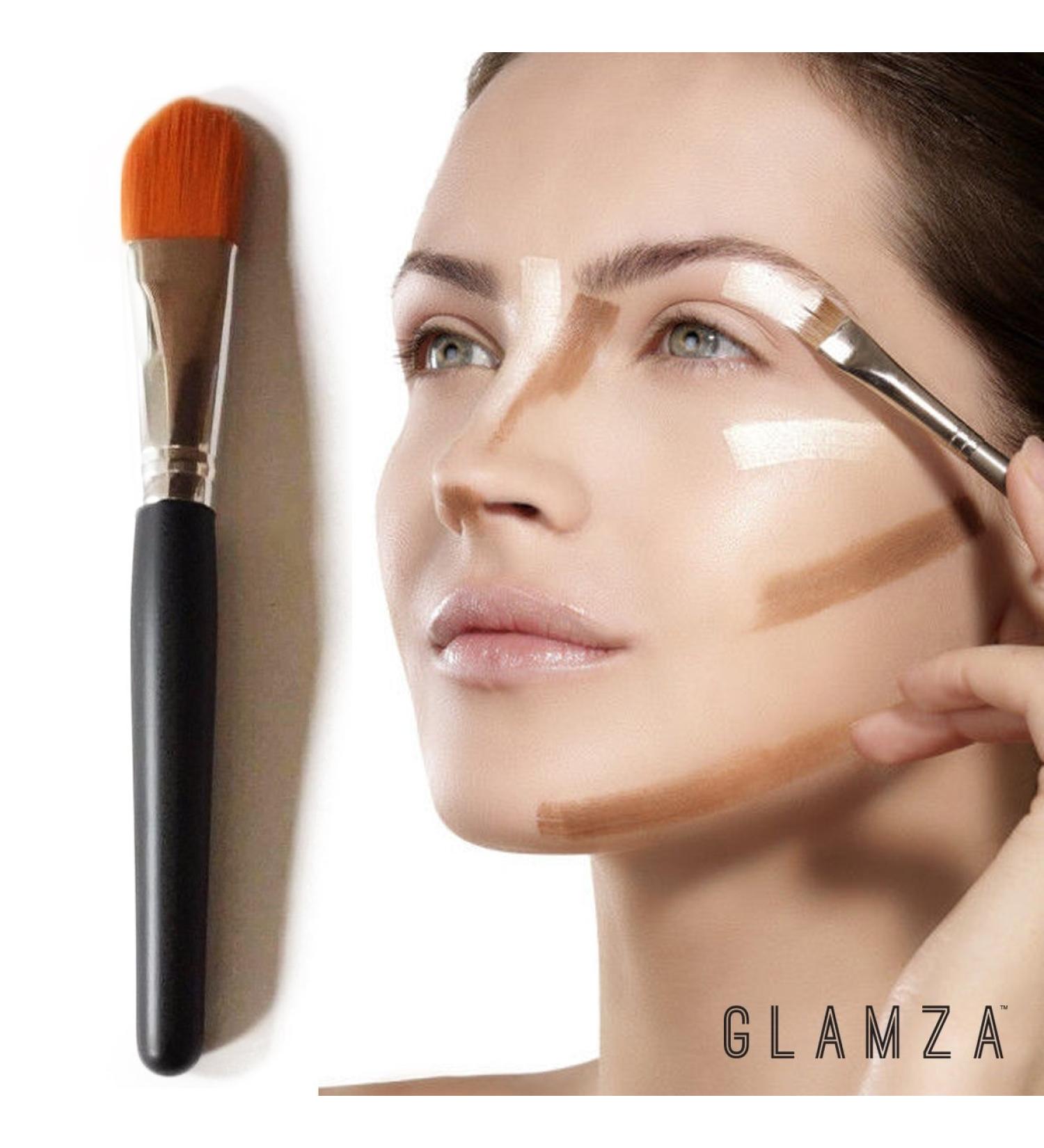 Classic Flat Face Makeup Brush - Premium Cosmetic Foundation Tool for Flawless Application | International Shipping Available - Buy Online on GoSupps.com