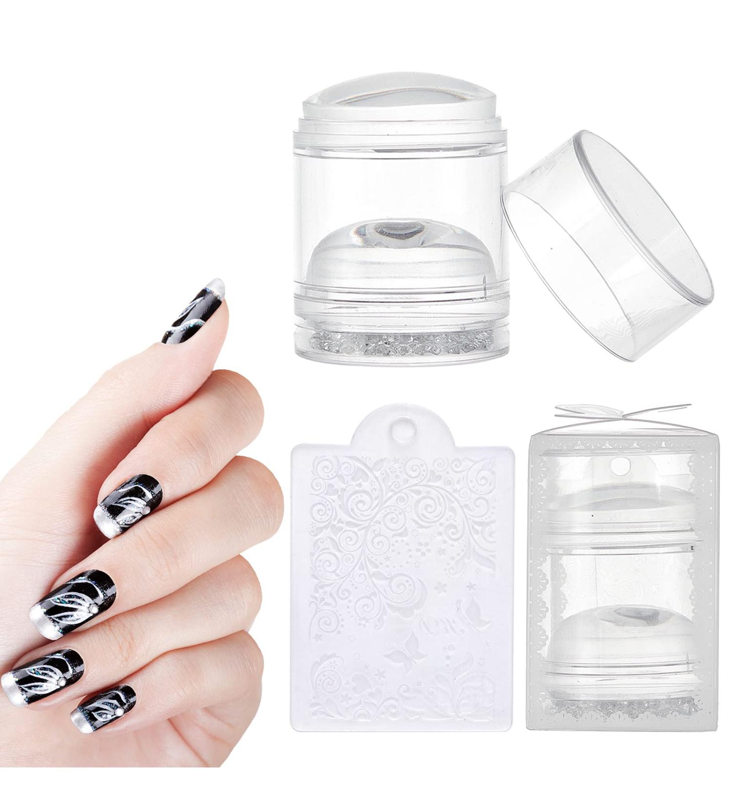 Niceneeded Nail Art Jelly Stamper Set - Double Layer Silicone Stamp & Scraper for DIY Manicure | International Shipping Available - Buy Online on GoSupps.com