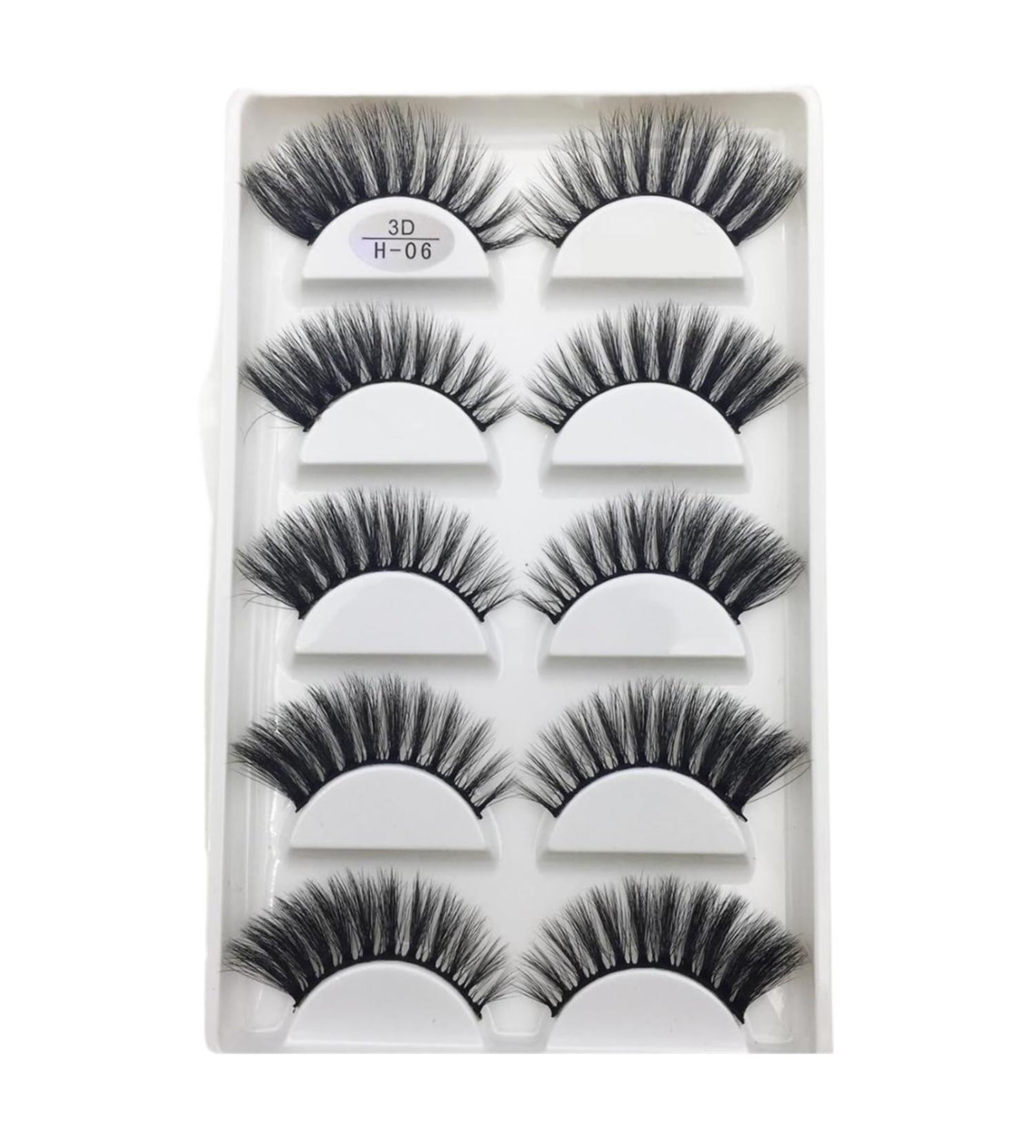 UAMOU 10/50 Boxes 5 Pairs 3D Mink False Eyelashes Hair Natural Cross Long Messy Makeup Fake Eye Lashes Extension Make Up Faux Cils Cheerfully (Color : 5Pairs H 06 Size : 10Boxes 50Pairs) - Buy Online on GoSupps.com