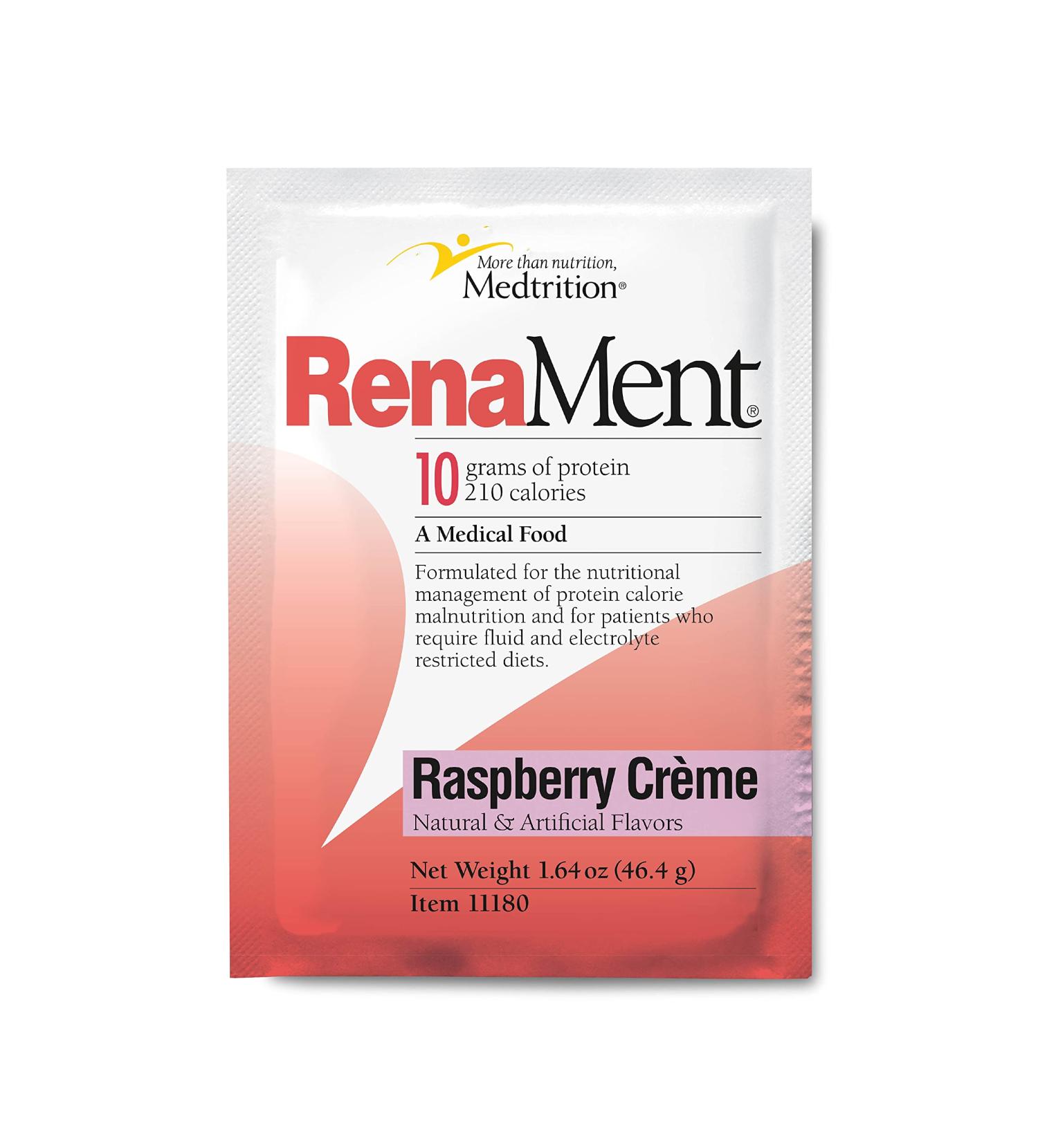 Medtrition Renament Raspberry Cr me Protein Powder Shake 1.64 oz 60 Pack - Buy Online on GoSupps.com