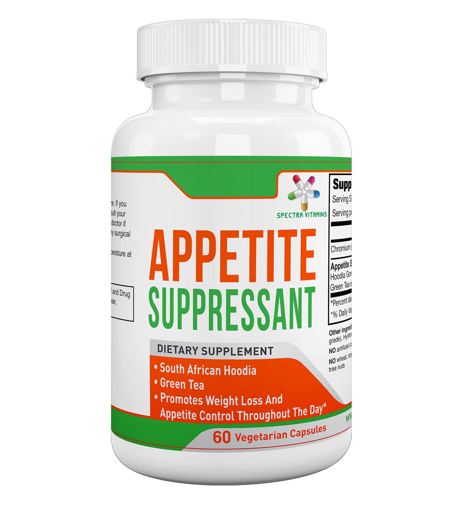 Appetite Suppressant 60 Capsules with S. African Hoodia and Green Tea Extract - Boost Energy and Metabolism - Made in USA - Buy Online on GoSupps.com