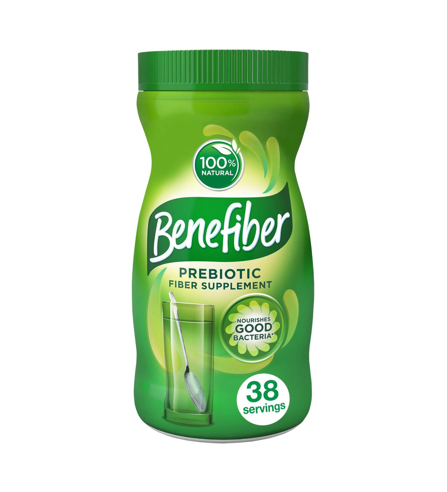Benefiber Daily Prebiotic Dietary Fiber Supplement Powder - 38 Servings / 5.4 oz - 100% Natural & Taste-Free for Digestive Health - Buy Online on GoSupps.com