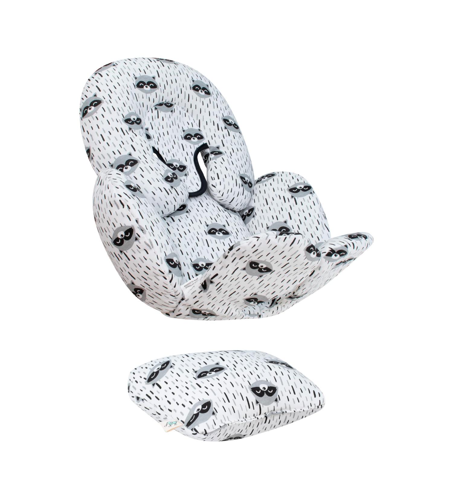 JYOKO Kids Reducer Support Cushion for Head & Body Baby (Raccoon 3 Pieces) Raccoon Head Body and Back Support 3 pieces - Buy Online on GoSupps.com