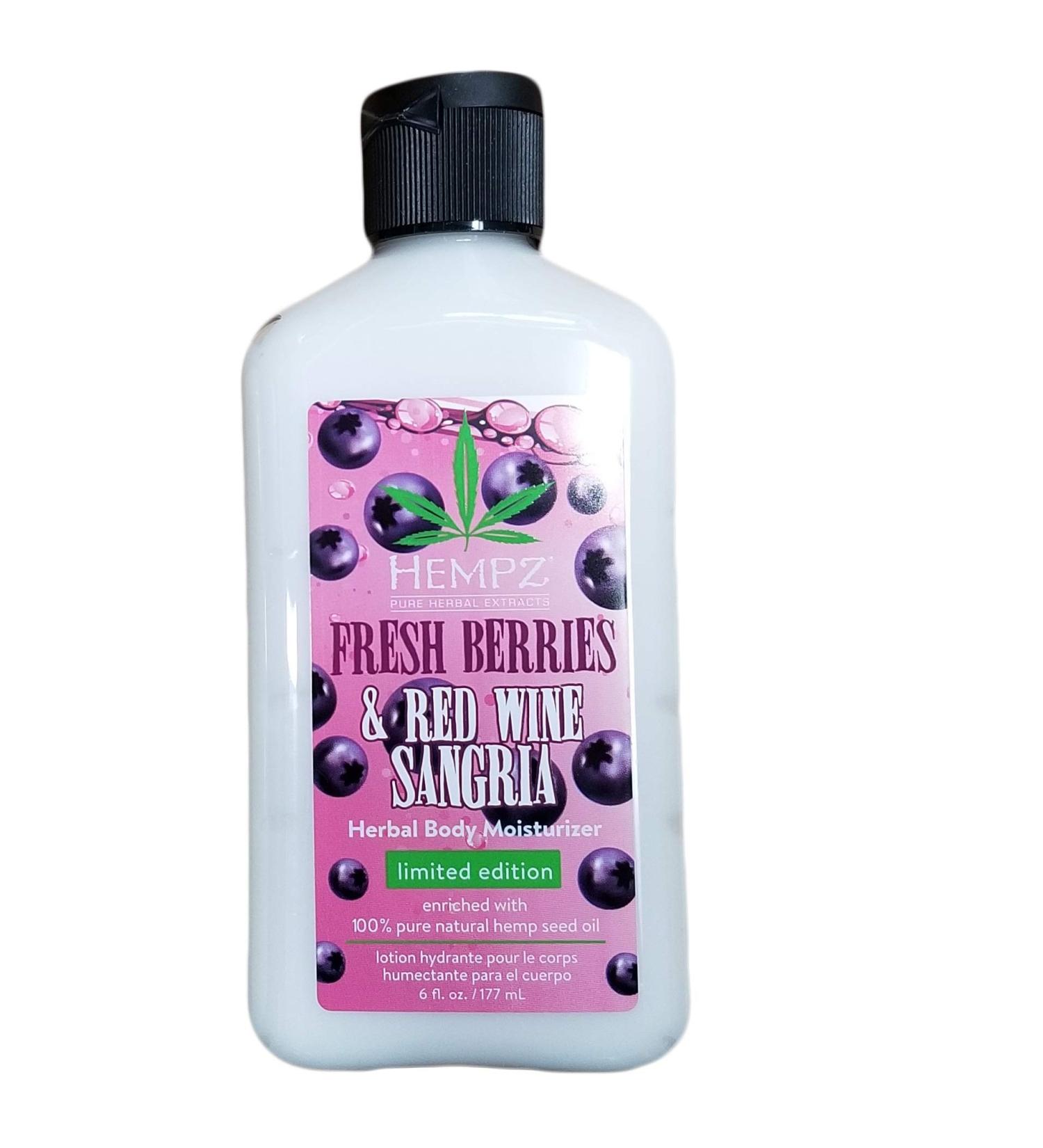 Hempz Fresh Berries & Red Wine Sangria Body Moisturizer 6oz