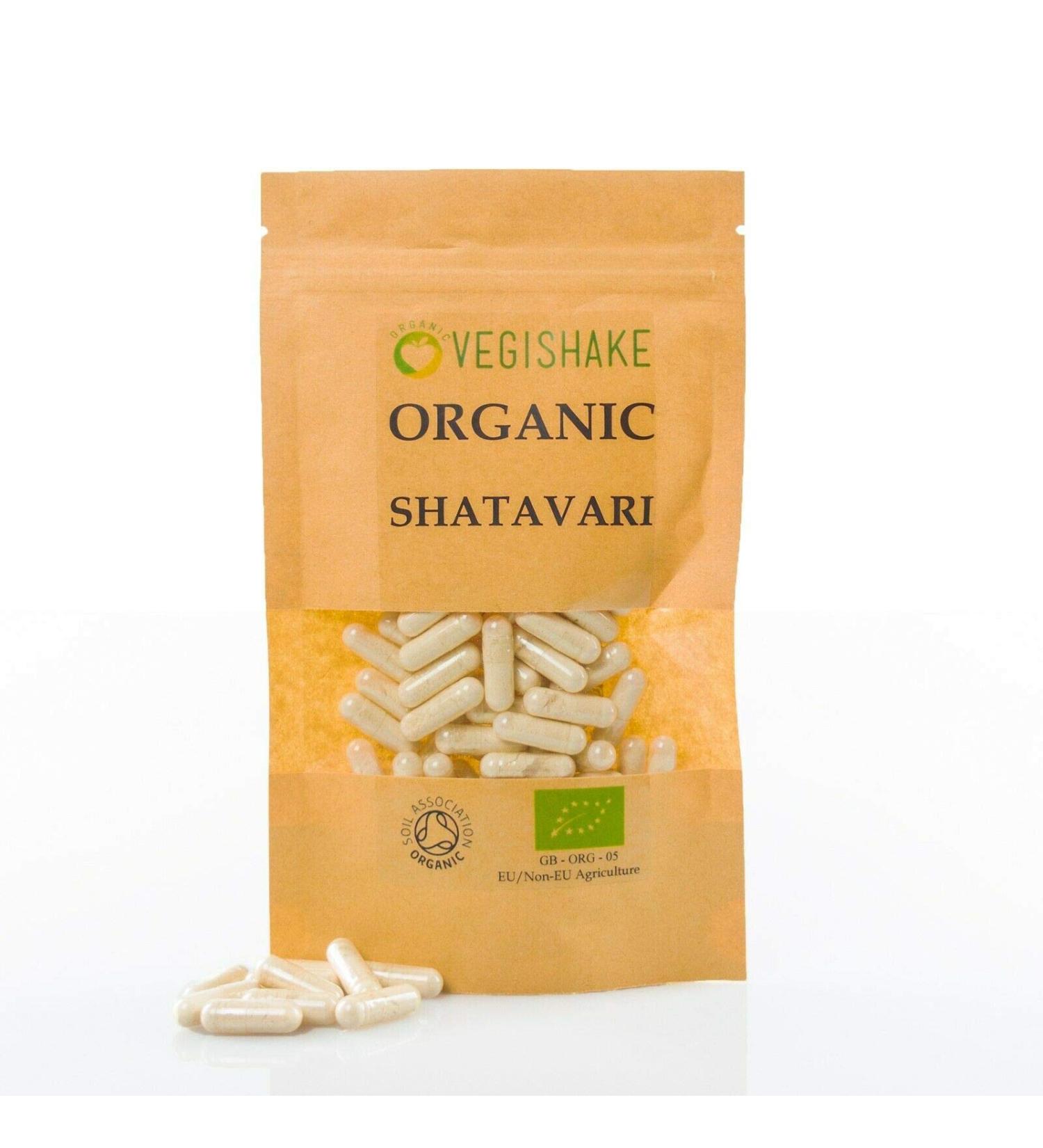 Organic Shatavari HPMC Capsules 800mg Wellness Supplements Hormonal Balance - Male/Female Reproductive Hormones - Libido Vegan Halal Kosher (60 Capsules) - Buy Online on GoSupps.com