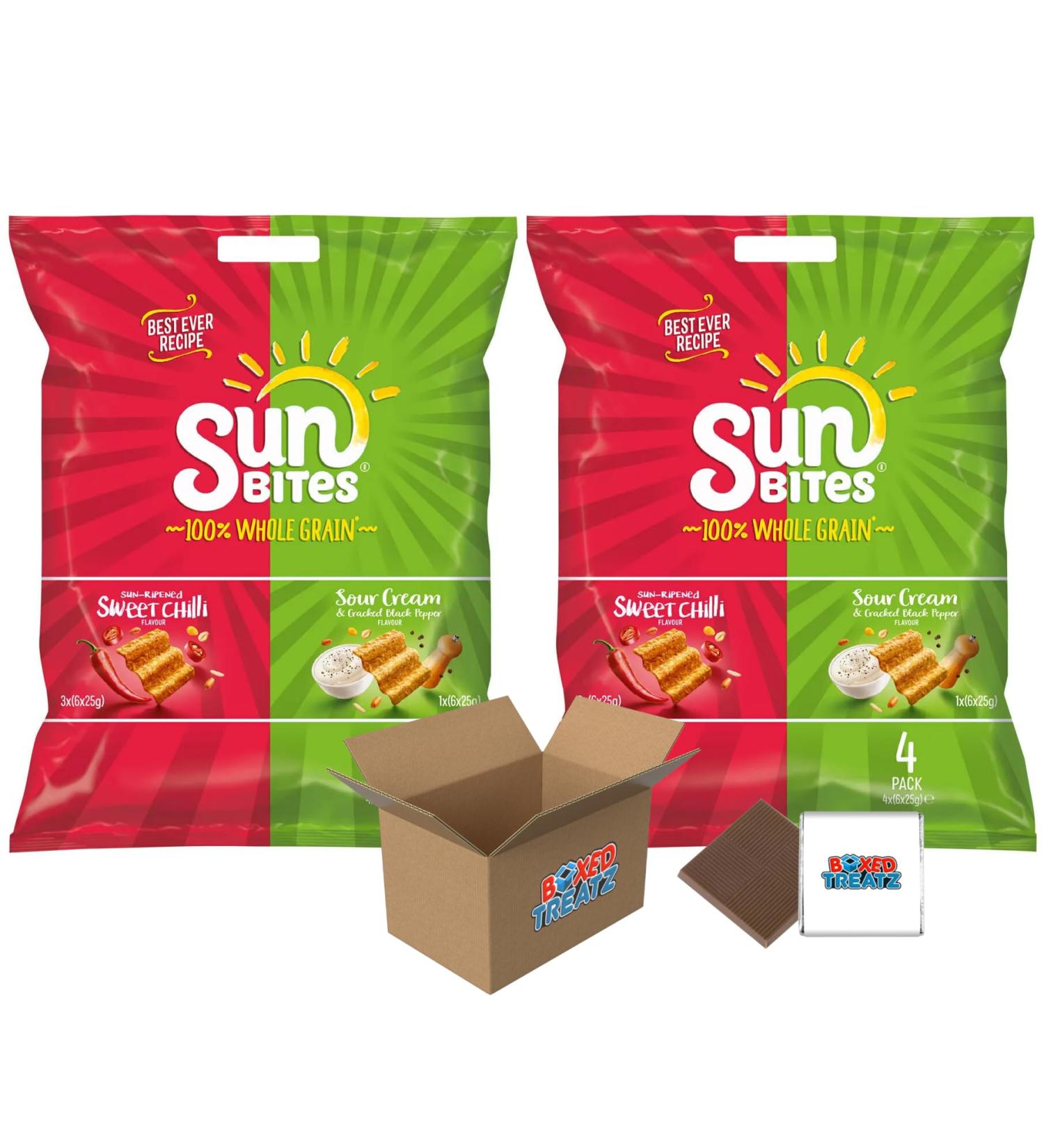 Walkers Crisps Sunbites Assorted Pack (48x25g) Sour Cream & Sweet Chilli Mix Pack Boxed Treatz - Buy Online on GoSupps.com