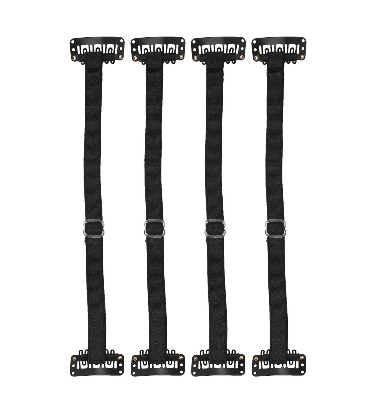 4pcs Facelift Bands with Clips | Elastic Facial Lift Belt for Eye Wrinkle Removal | Facelift Patch Straps for Hair (Black) - Buy Online on GoSupps.com