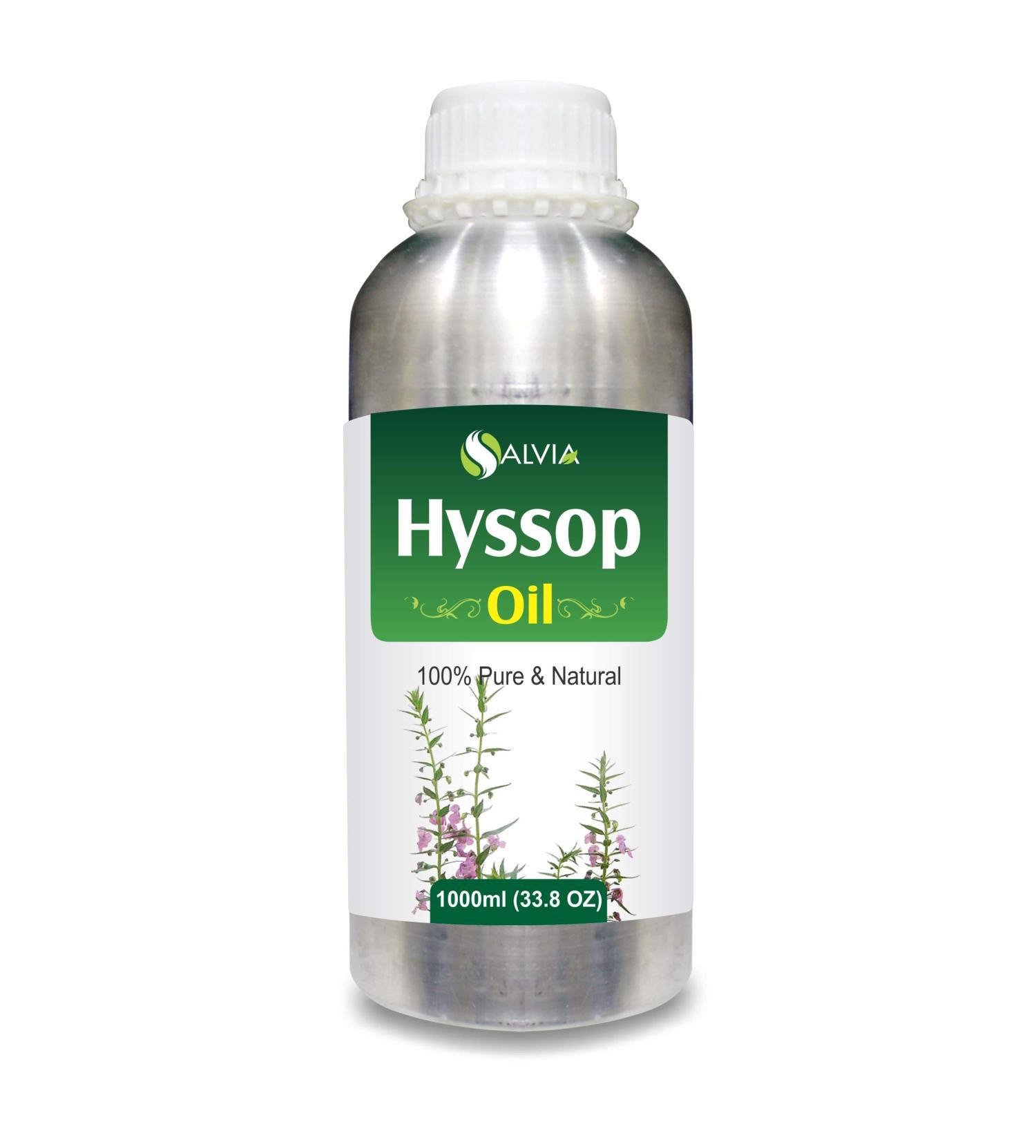 Bulk Hyssop Oil 1000ml - 100% Pure & Natural Essential Oil | Organic Undiluted Aromatherapy | Therapeutic Grade Hyssopus Officinalis - Buy Online on GoSupps.com