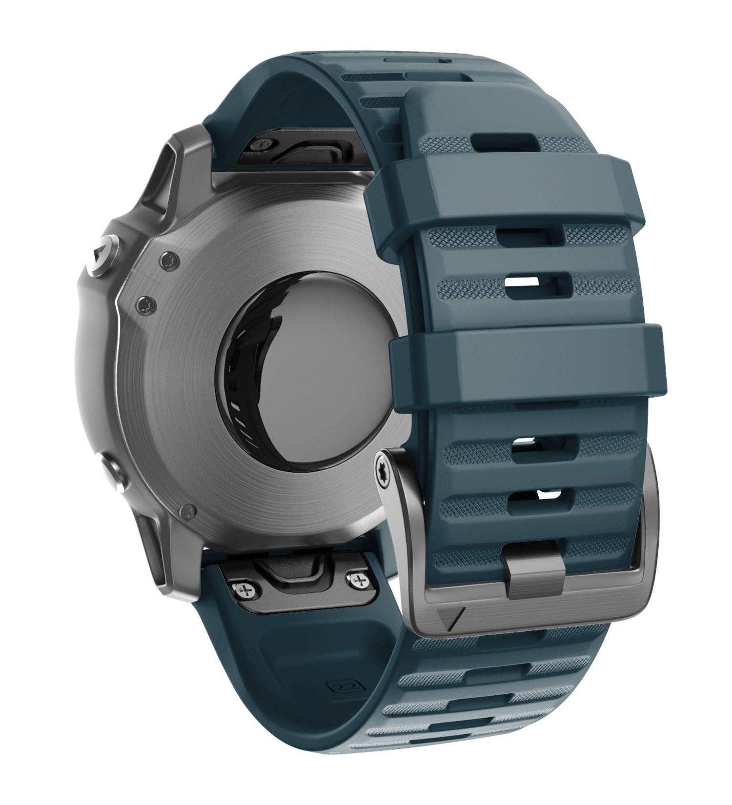 Silicone Bracelet for Fenix 6/5 & Forerunner 935/945 - Quick Lock Replacement with Screw Buckle (Stone Color) - Buy Online on GoSupps.com