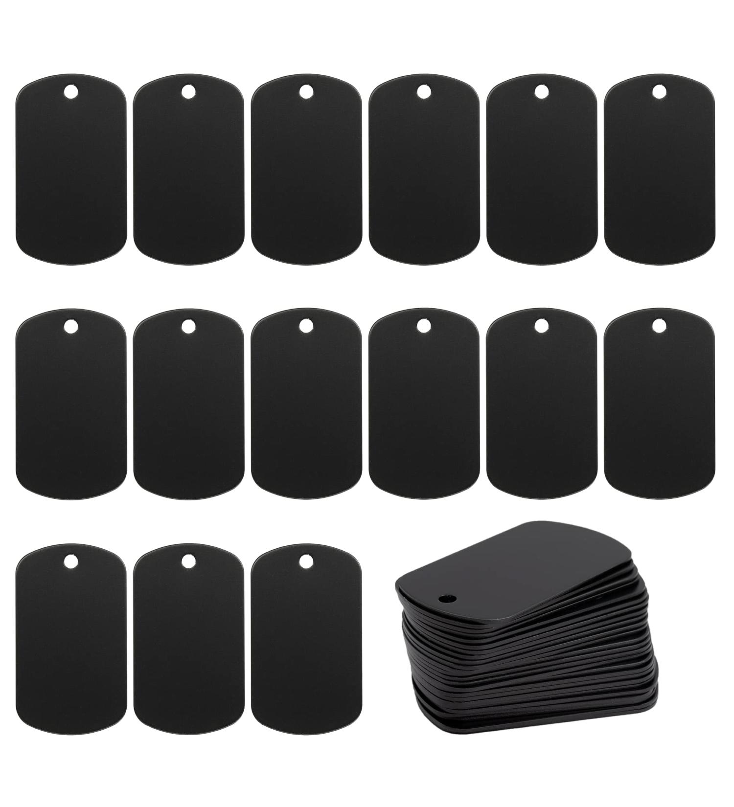 StayMax Anodized Aluminum Engraving Blank Tags - 50 Pack (Black) - Buy Online on GoSupps.com