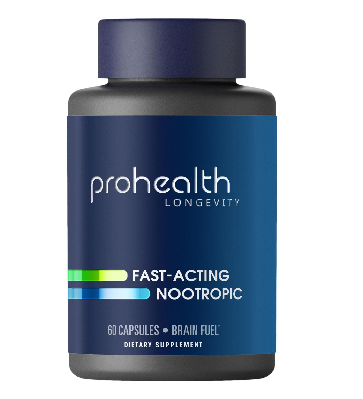 ProHealth Fast-Acting Nootropic | 60 Capsules | Brain Support Backed by Neuroscience | Triple Lab-Tested, USA GMP Manufactured
