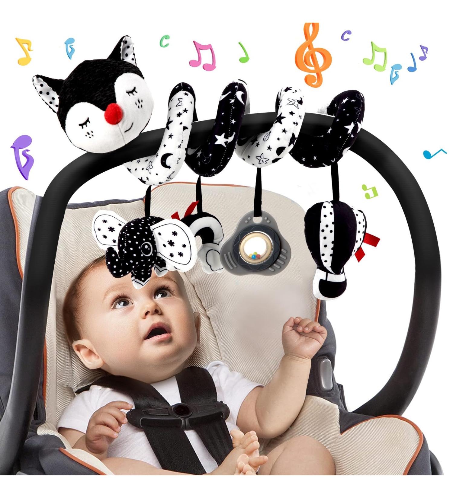Funsland Stroller Toys | Musical Baby Bed Spiral Plush | Activity Toys for Infants 0-6 Months - Schwarzfuchs - Buy Online on GoSupps.com