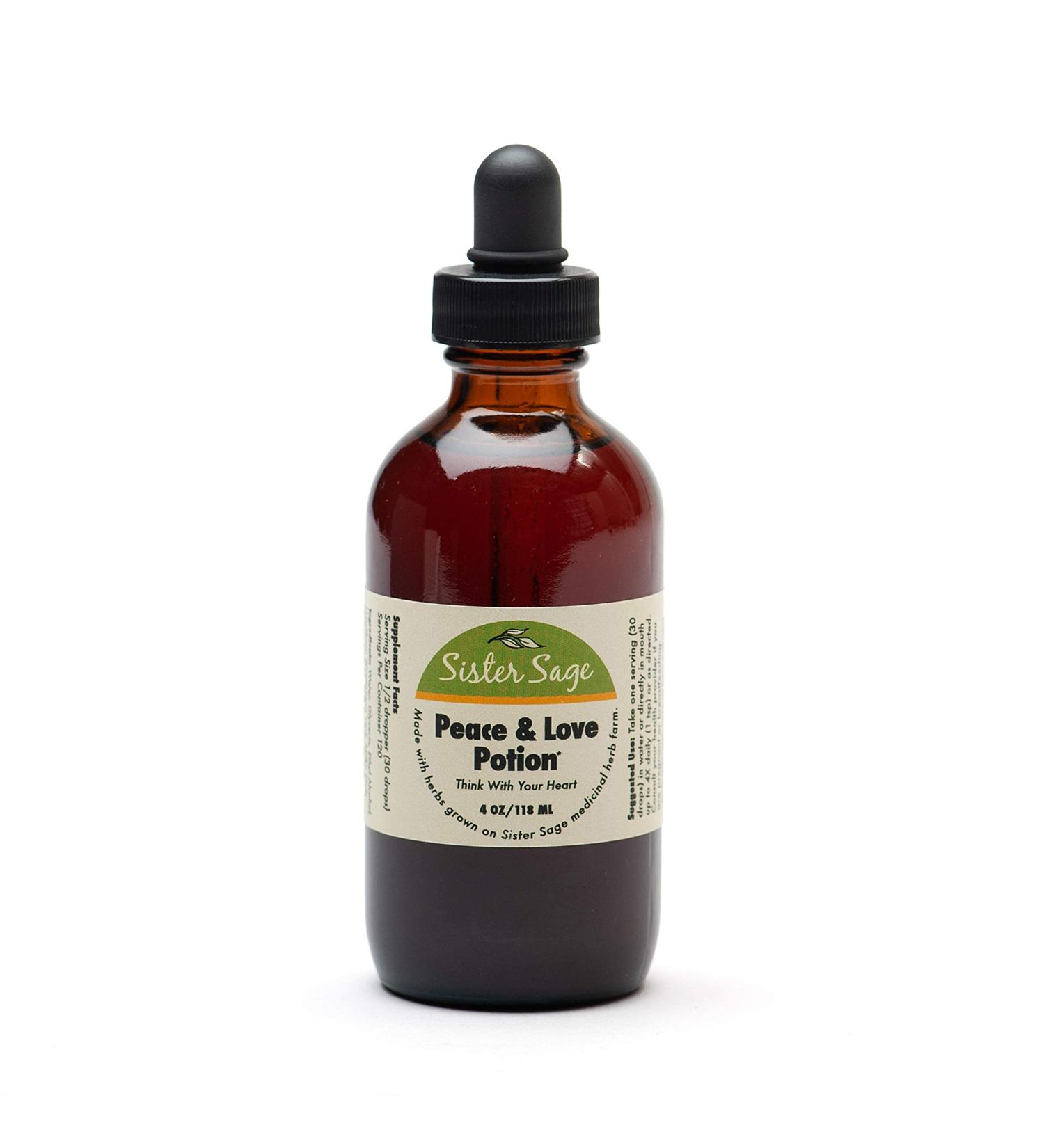 Peace & Love Potion 100% All Natural Hawthorne Heart Support Tincture (4 Oz) - Buy Online on GoSupps.com