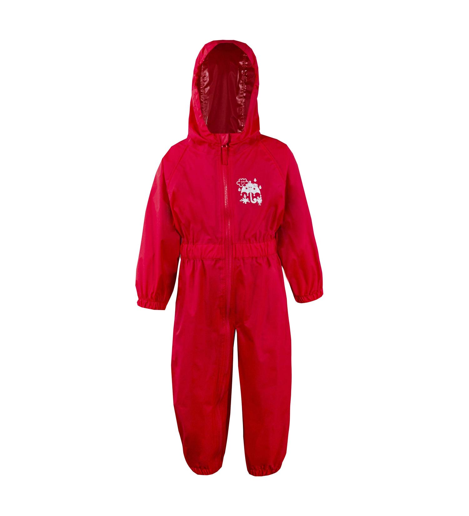 Metzuyan Unisex Waterproof Puddle Rainsuit | 18-24 Months | Red - Buy Online on GoSupps.com