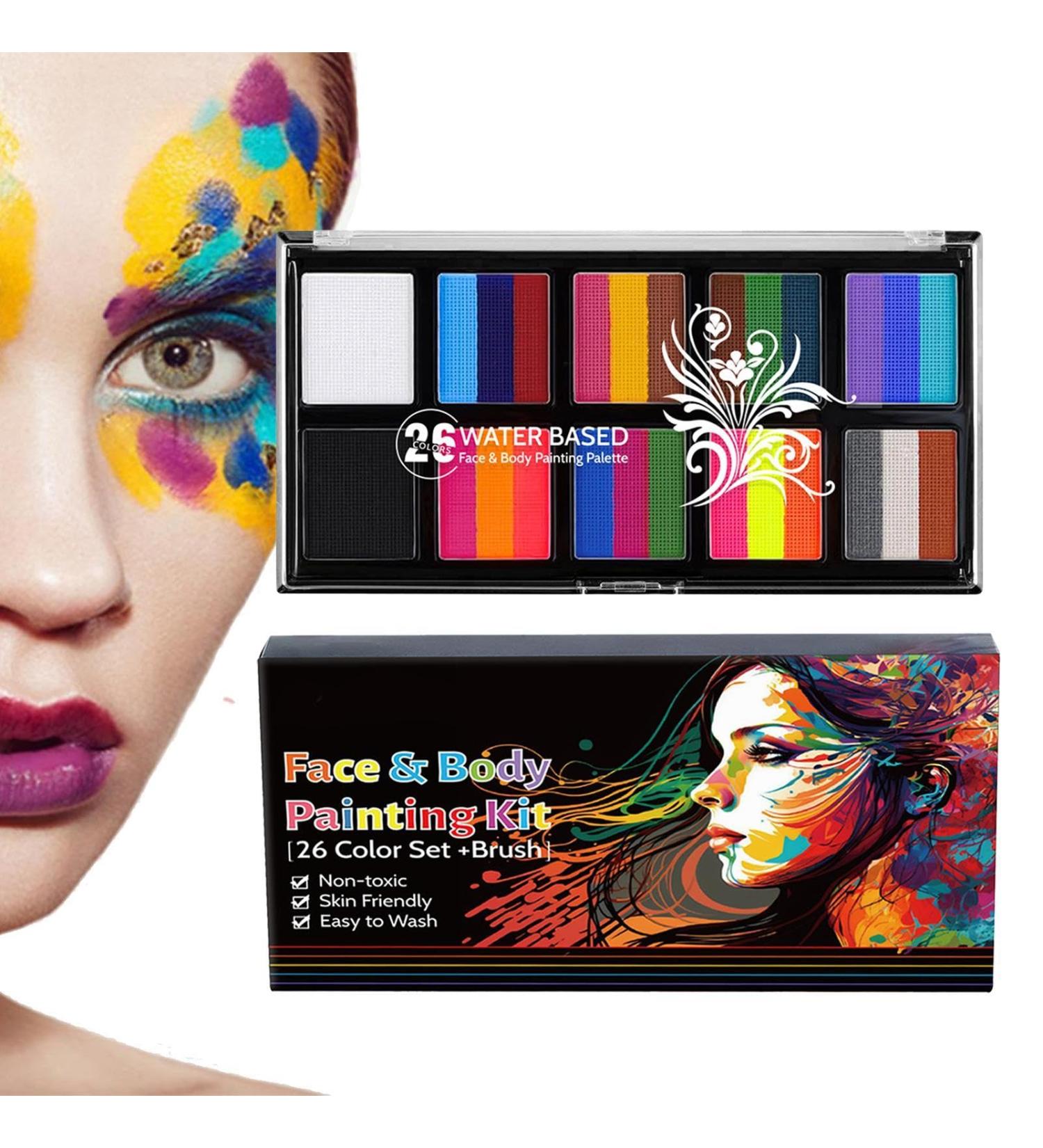  Whnbuij Body Paint Pigment Powder - Safe Face & Body Paint Kit Face Paint Kit Makeup 26 Colours For Adults Day  - Buy Online on GoSupps.com