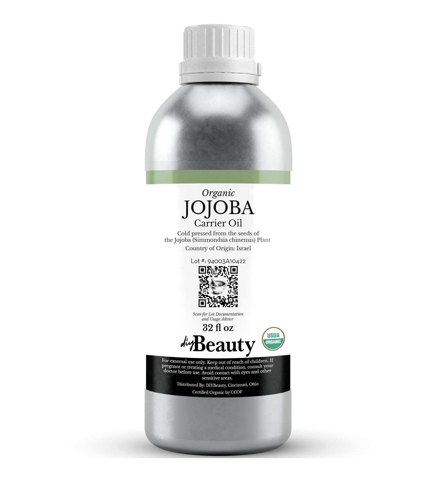 Bulk Jojoba Oil - 32 Fl Oz Large Size Wholesale Bottle - Organic Golden Virgin 100% Pure Cold Pressed from the Seeds of the Jojoba Plant - Unrefined Aceite de Jojoba 32 Fl Oz (Pack of 1) - Buy Online on GoSupps.com