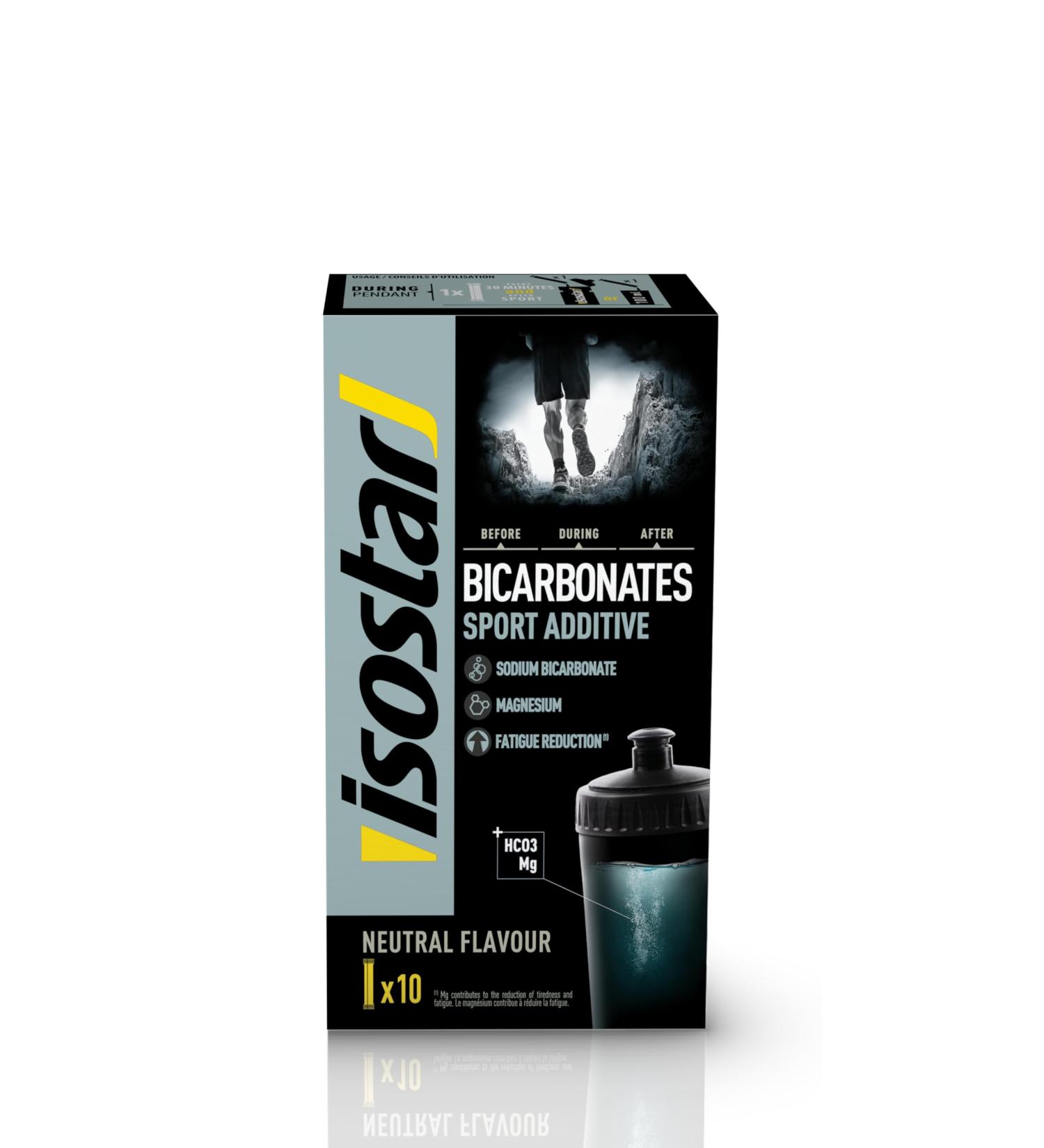 Isostar Neutral Flavor Bicarbonates Sticks - Sodium Bicarbonates Sticks to Dilute 10 Sticks 71g - Buy Online on GoSupps.com