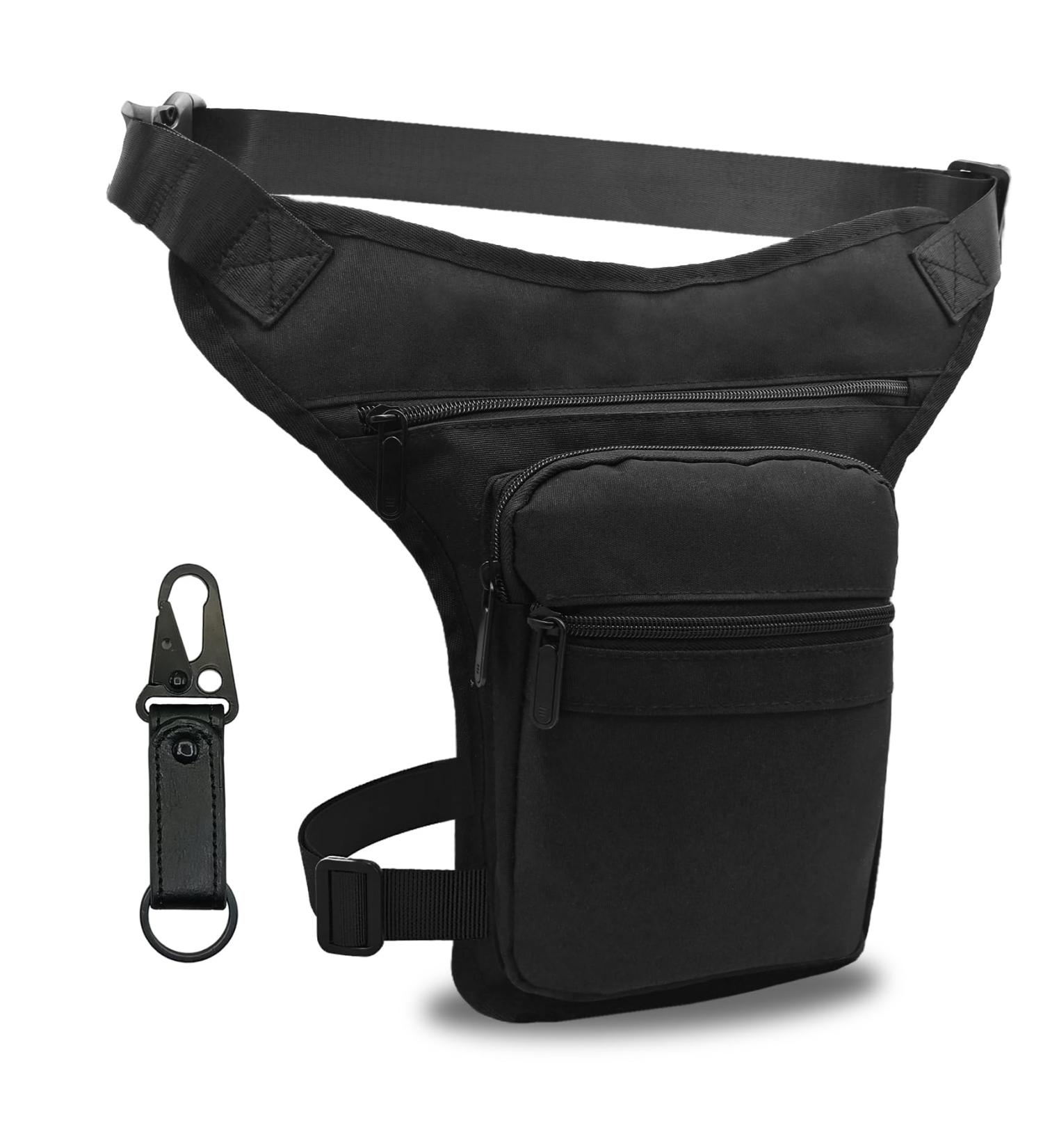 Buy Ahr Quality Large Capacity Motorcycle Leg Bag - Unisex Hip & Thigh Pocket with Zipper 3 Pockets Ideal for Work & Military Use - Buy Online on GoSupps.com